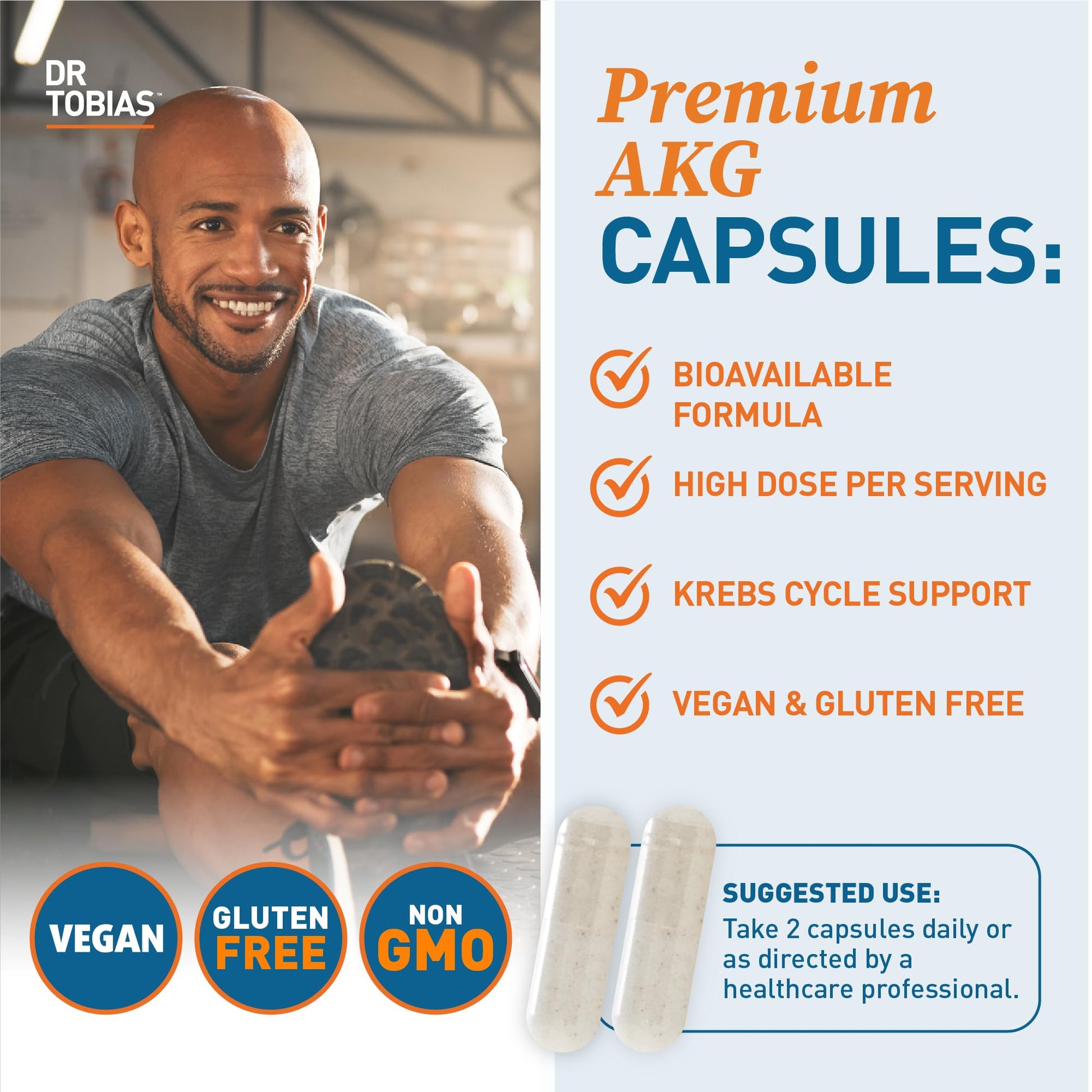 Dr. Tobias AKG Supplement & Joint Support Supplement - Supports Energy, Muscles, Cartilage & Joint Health, Non-GMO Dr. TobiasAu supplements