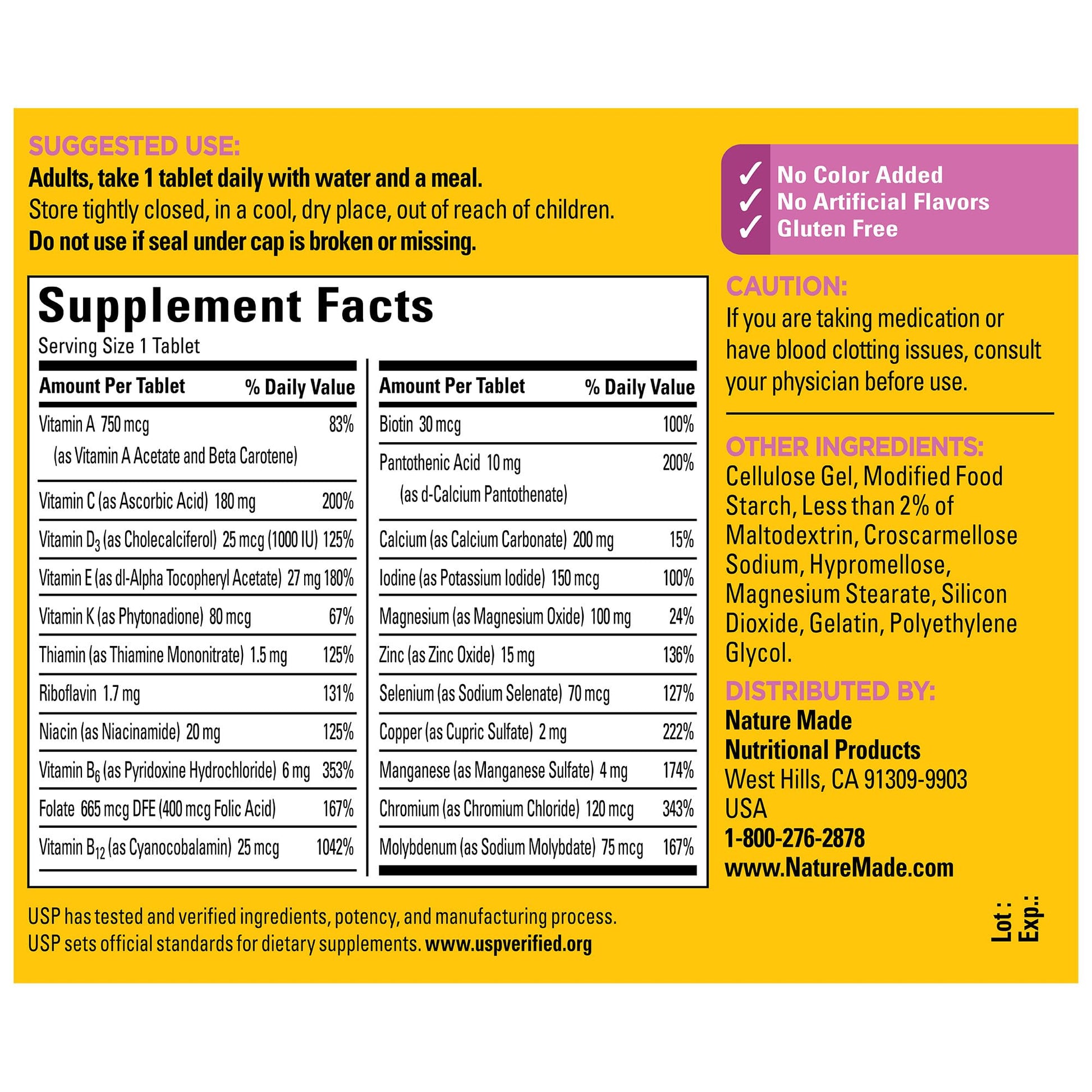Nature Made Multivitamin For Women 50+ No Iron, Multivitamins for Women 50 Plus, Daily Nutritional Support, Nature Made Multi Vitamins, 90 Tablets, 90 Day Supply Nature MadeAu supplements