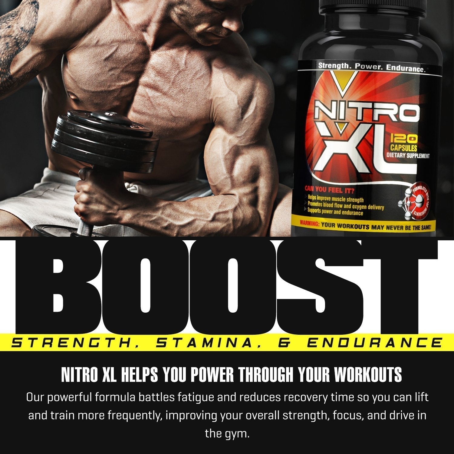 Nitro XL | Nitric Oxide Bodybuilding Supplement – with L-Arginine | Build Muscle Mass Nitro XLAu supplements