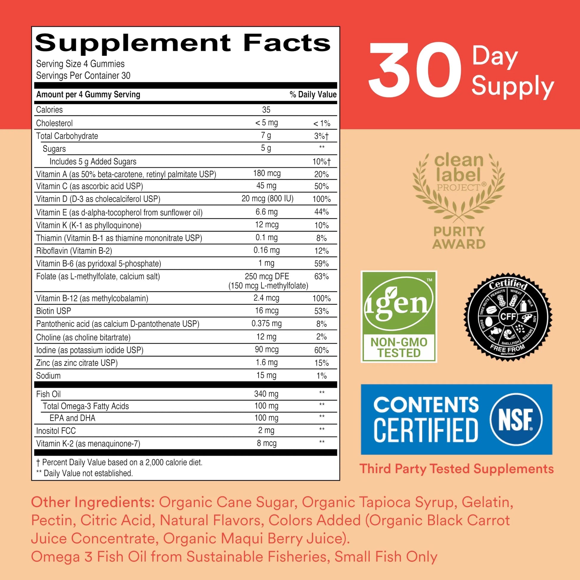 SmartyPants Kids Multivitamin Gummies: Omega 3 Fish Oil (EPA/DHA), Vitamin D3, C, Vitamin B12, B6, A, K & Zinc for Immune Support SmartyPantsAu supplements