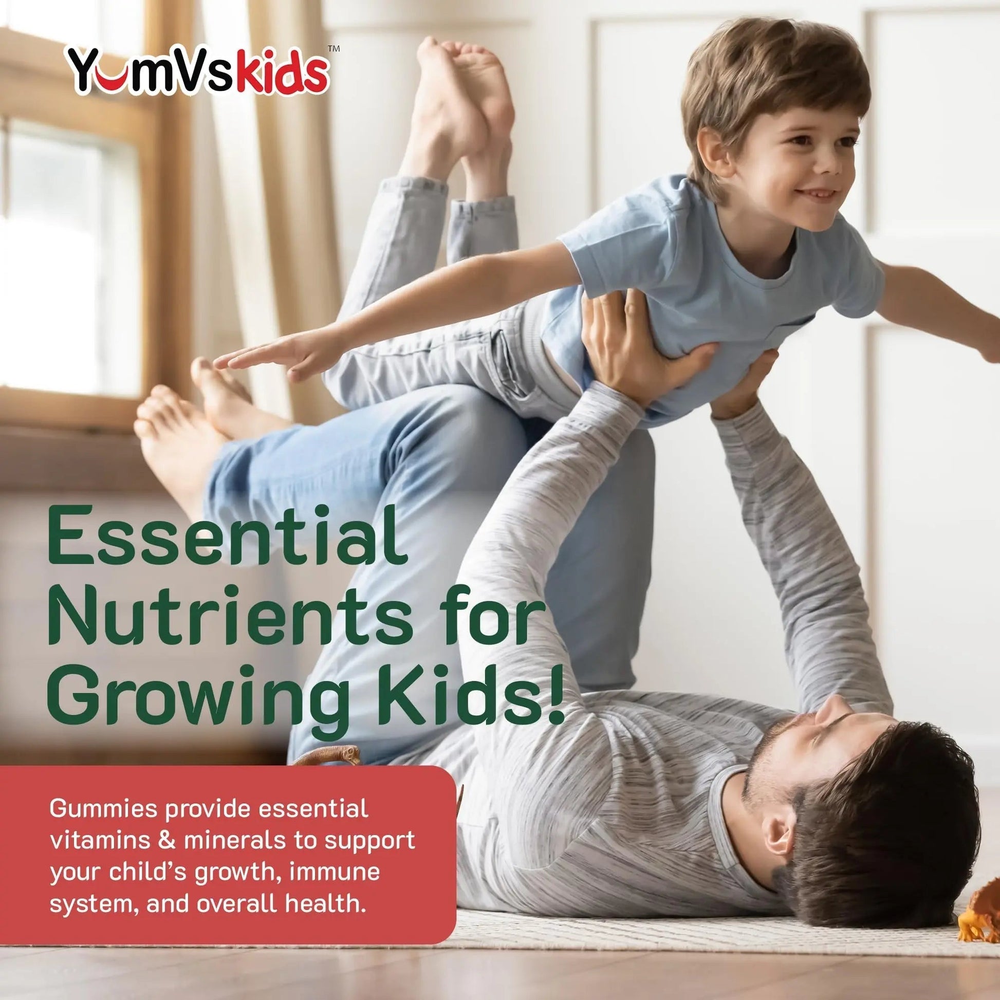 YumVs Kids Multivitamin Gummies - Fruit Flavored Chewable Children's Multivitamin - Kids Vitamins Multivitamin Gummy with 12 Minerals & Vitamins A C D3 E B6 B12 YUM-V'SAu supplements