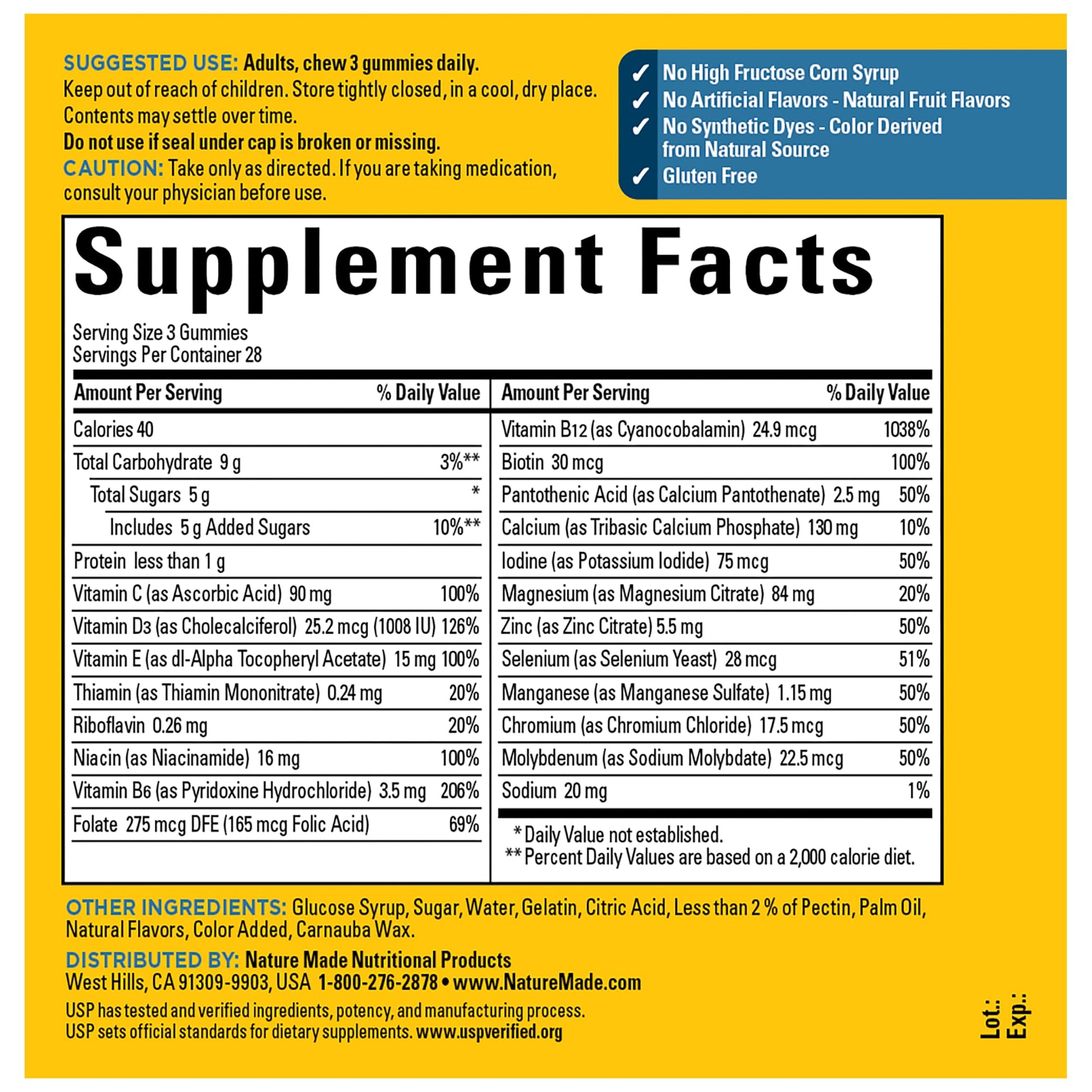 Nature Made Advanced Multivitamin Gummies 50 + for Him, Mens Multivitamins Gummies with Magnesium Citrate Nature MadeAu supplements