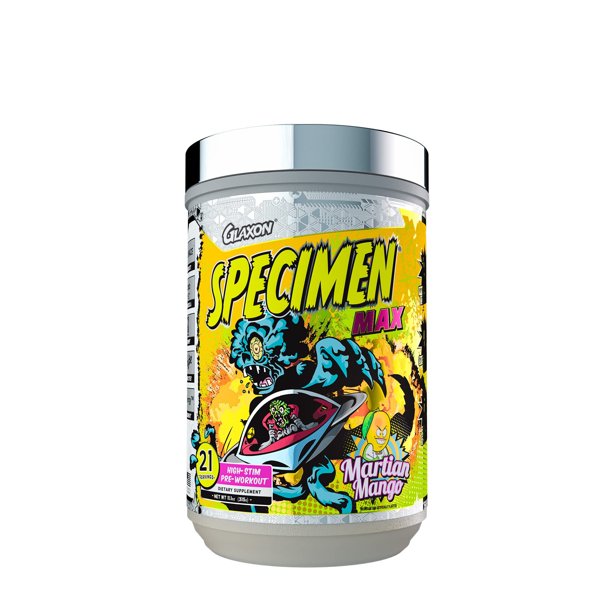Glaxon Specimen Max High Stim Pre-Workout | 400mg Caffeine + 3200mg Beta Alanine GlaxonAu supplements
