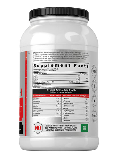 Collagen Peptides Powder 40 oz | Unflavored | Type 1 and 3 | Hydrolyzed Protein Collagen HorbäachUS supplements