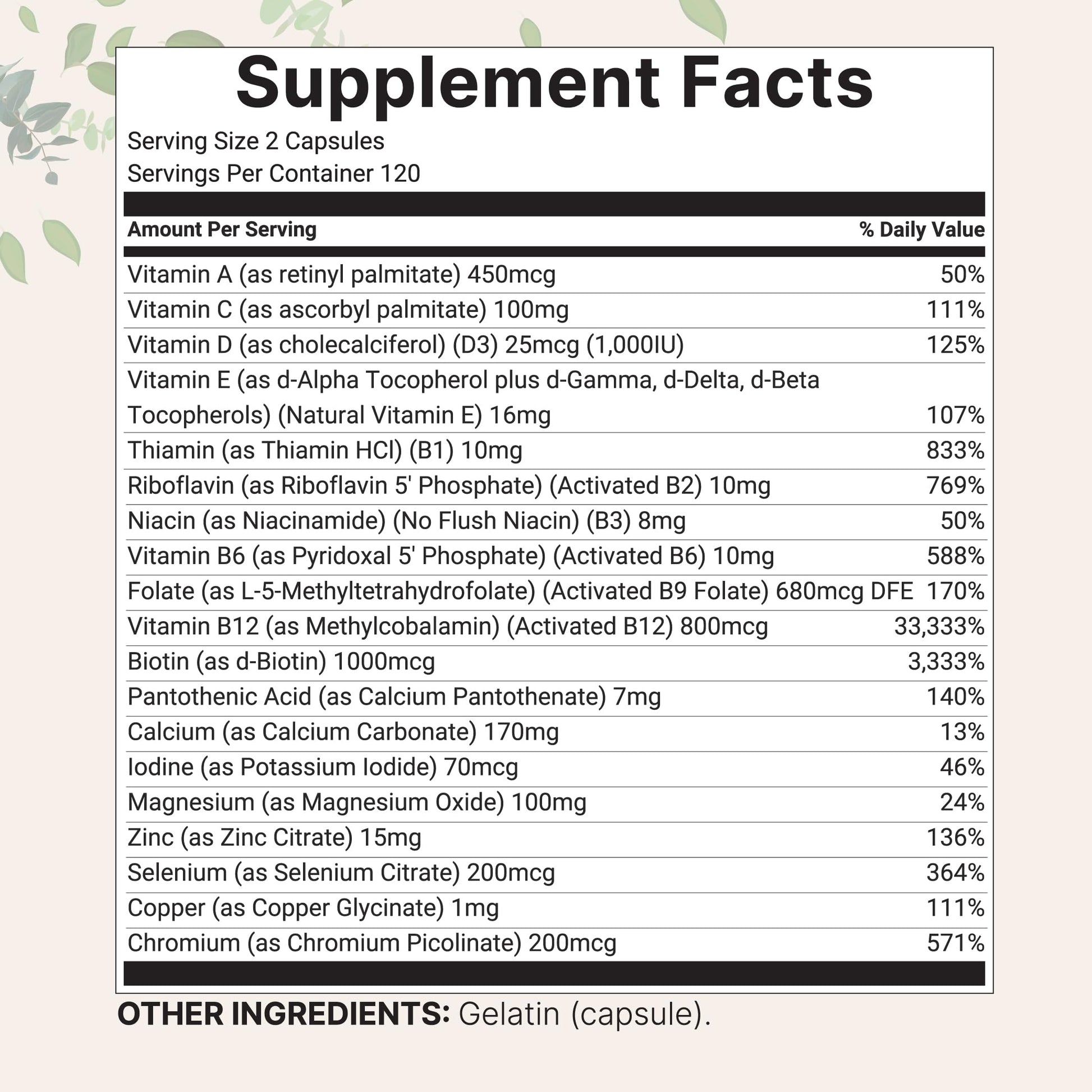 Micro Ingredients Pure Methylated Multivitamin, 240 Capsules | 19-in-1 Formula with Vitamins C, D, B12, Folate, Magnesium, Zinc & More | Micro IngredientsAu supplements