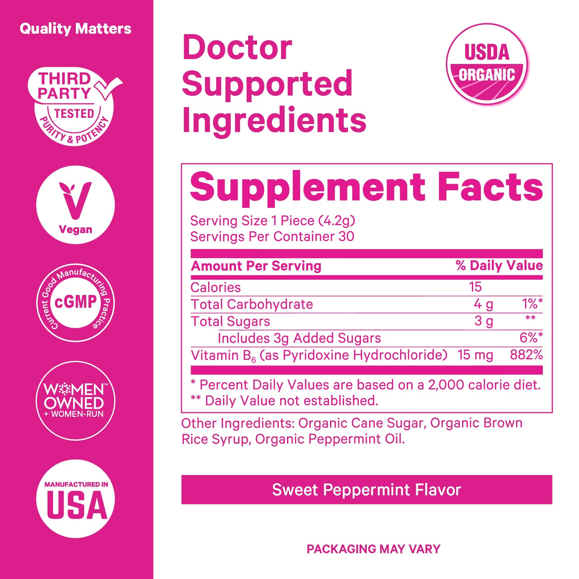Pink Stork Mood and Stomach Relief Bundle - Magnesium Glycinate and Organic Peppermint Sweets for Morning Sickness and Motion Sickness, Mood Support Pink StorkAu supplements