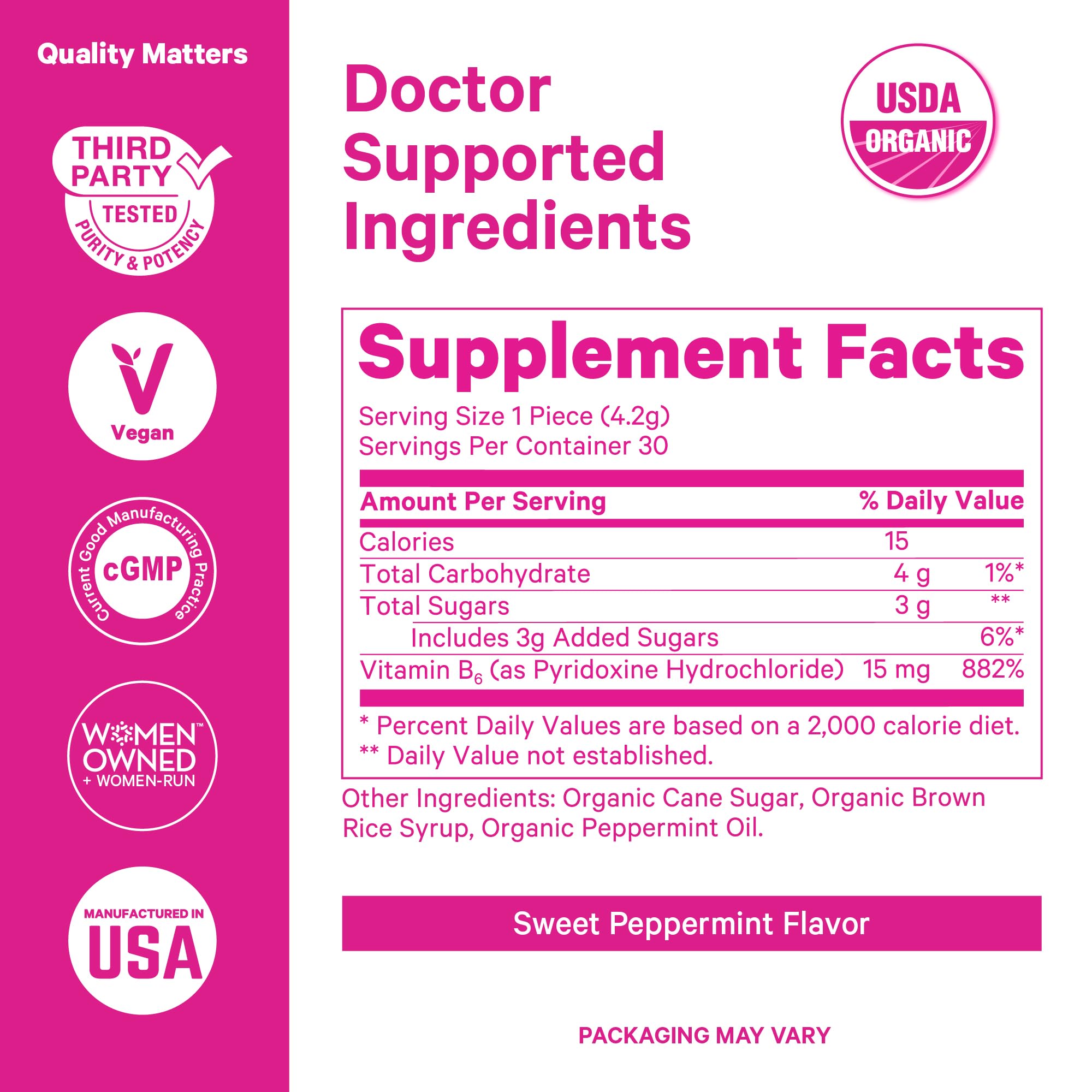 Pink Stork Mood and Stomach Relief Bundle - Magnesium Glycinate and Organic Peppermint Sweets for Morning Sickness and Motion Sickness, Mood Support Pink StorkAu supplements