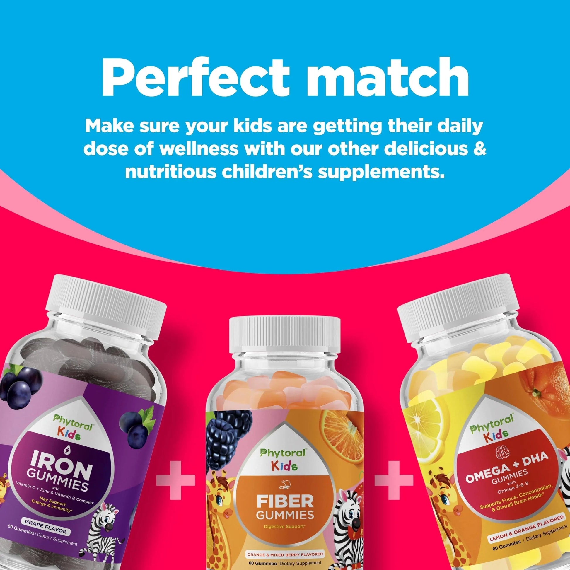 Phytoral Kids Vitamins Gummy Multivitamin Chewable - Kids Gummy Vitamins for Mood Support Natural Energy Boost PhytoralAu supplements