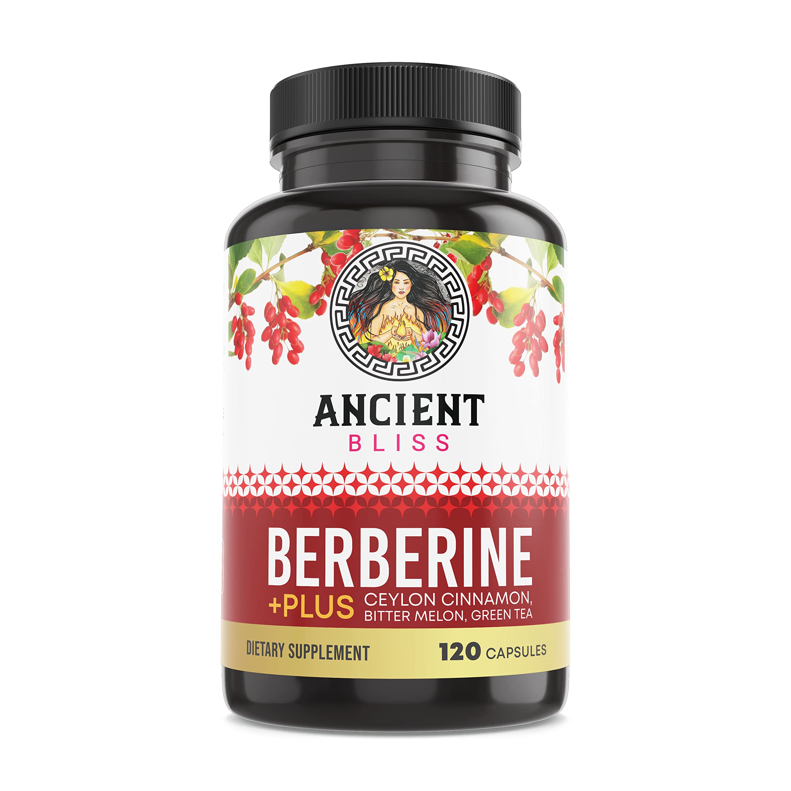 Ancient Bliss Berberine HCL 1200mg with Ceylon Cinnamon, Bitter Melon, and Green Tea Ancient BlissAu supplements