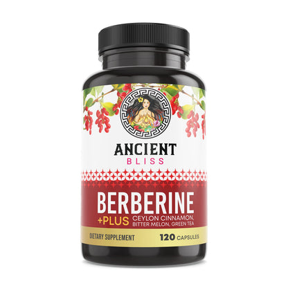 Ancient Bliss Berberine HCL 1200mg with Ceylon Cinnamon, Bitter Melon, and Green Tea Ancient BlissUS supplements