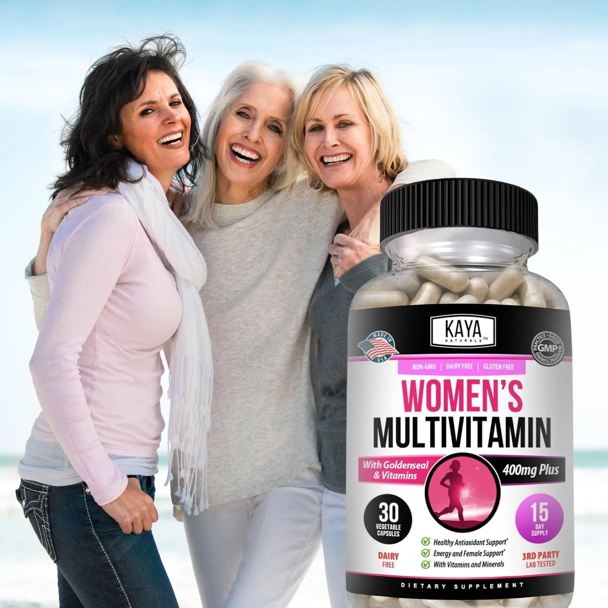 Kaya Naturals Women's Multivitamin, Overall Healthy Antioxidant, and Immune Support, Vitamins A, D, C, E, Biotin Kaya NaturalsAu supplements