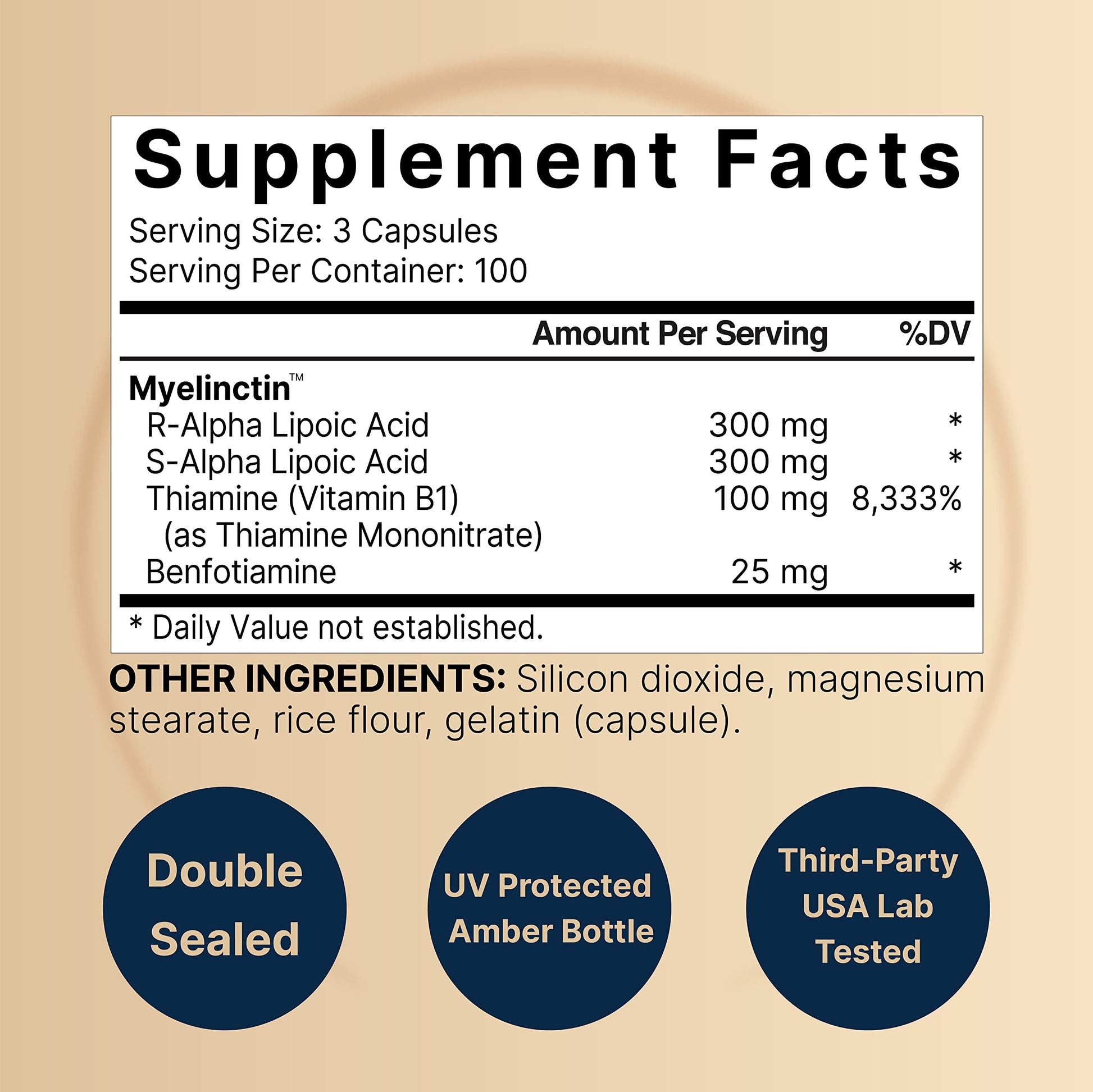 NatureBell Alpha Lipoic Acid 600mg Per Serving | 300 Capsules - with Vitamin B1 NatureBellUS supplements