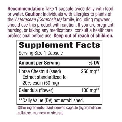 Nature's Way Standardized Horse Chestnut, Premium Extract for Healthy Veins and Blood Nature's WayUS supplements