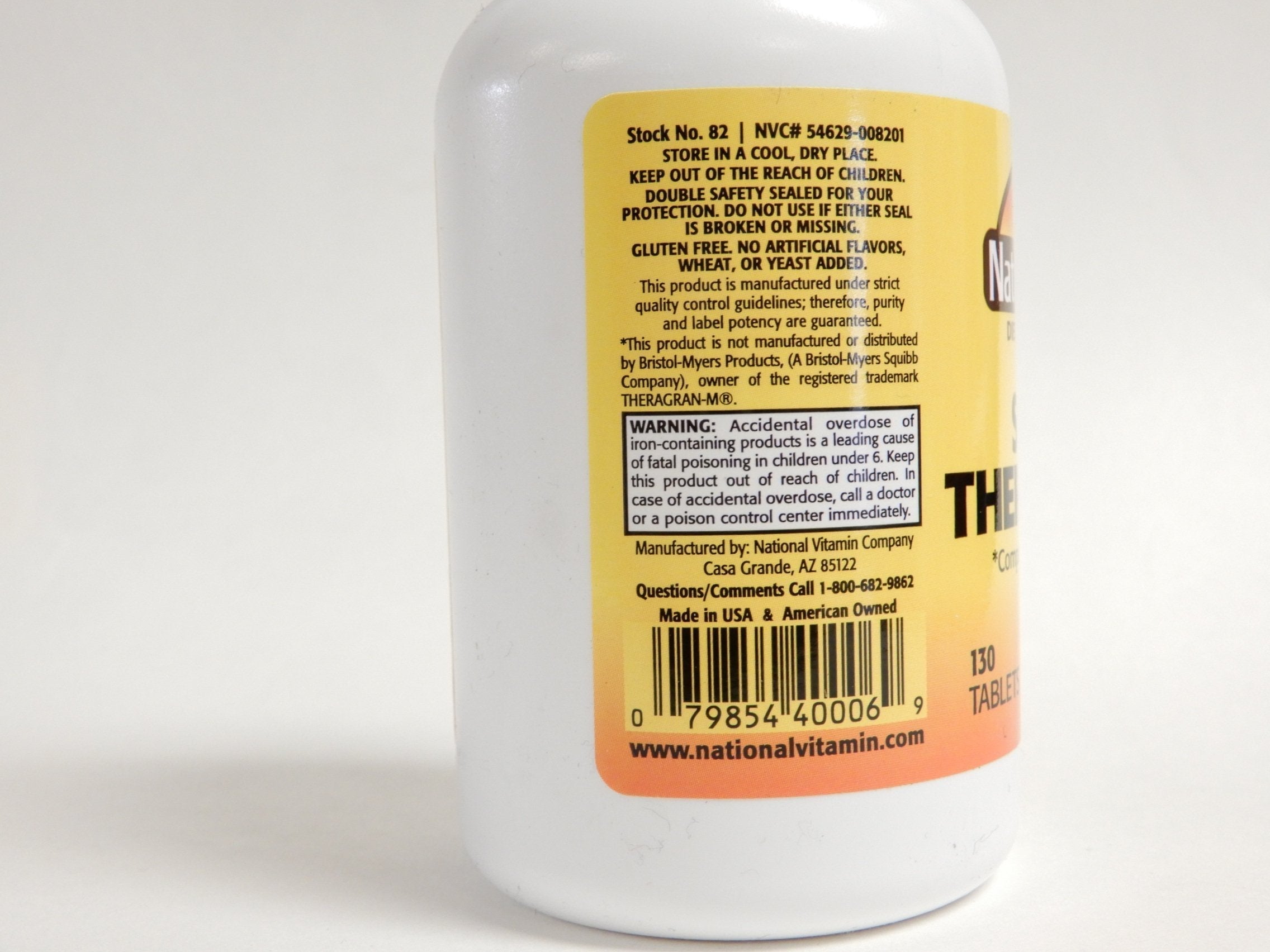 NAT B Super THERA Vite M TB 130 Nature's BlendAu supplements