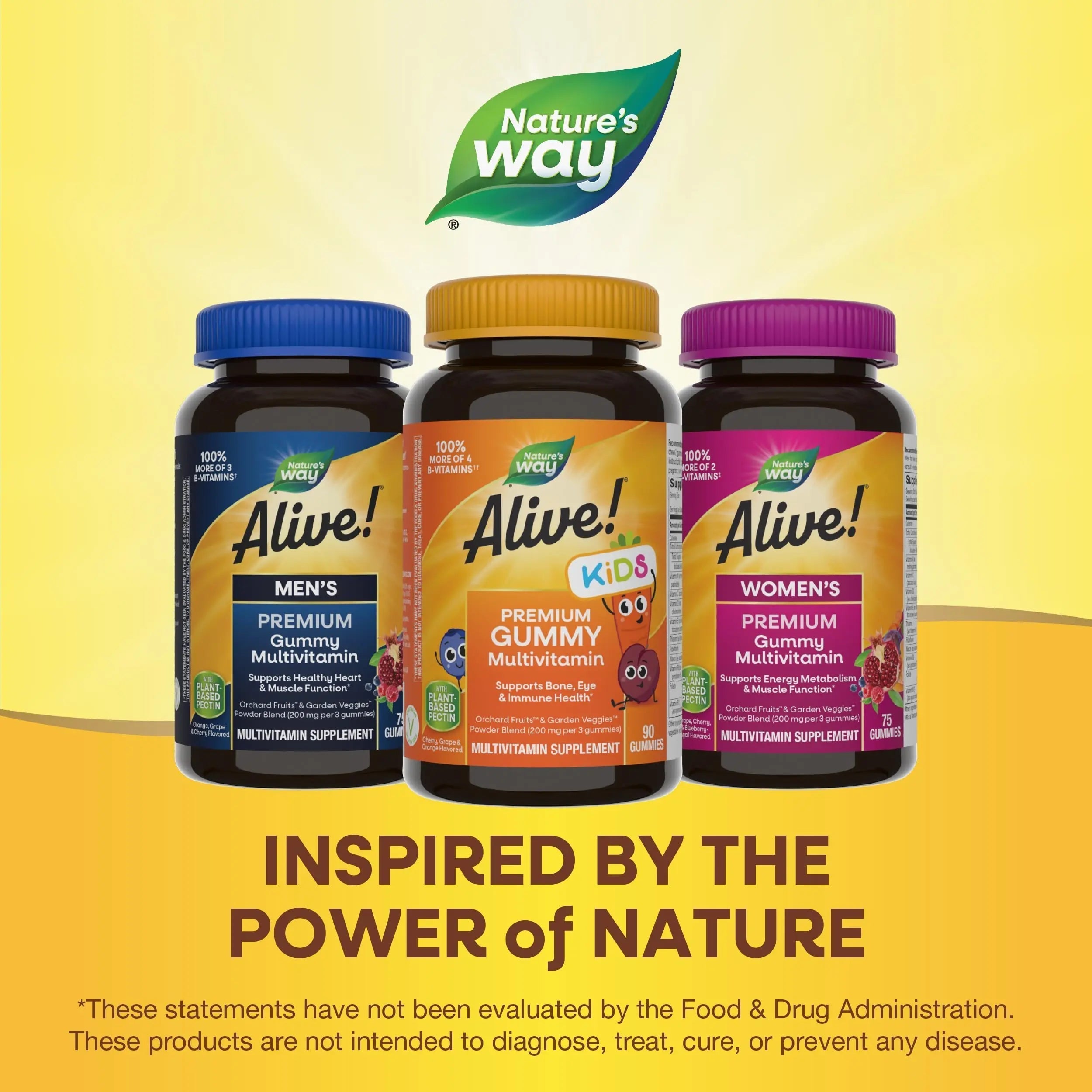 Nature's Way Alive! Children's Premium Gummy Multivitamin, Gluten Free, Made with Pectin, 90 Gummies Nature's WayAu supplements