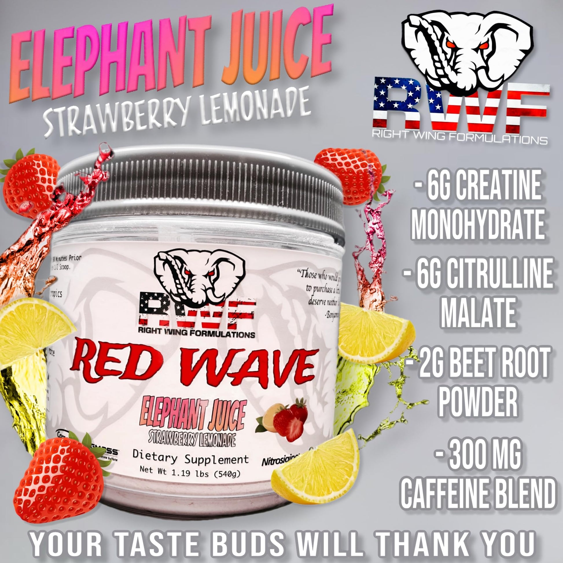Red Wave Pre Workout Powder With Creatine, Perfect For Men And Women Right Wing FormulationsAu supplements