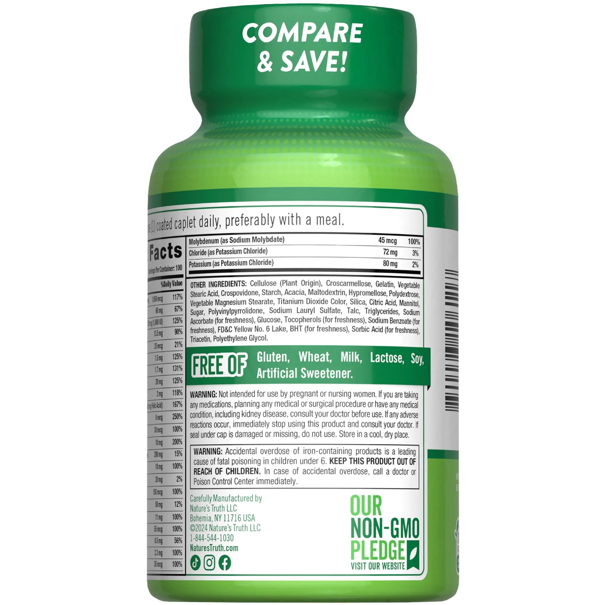 Nature's Truth Adult ABC Complete Multivitamin for Men and Women | 100 Caplets | Non-GMO & Gluten Free Nature's TruthAu supplements