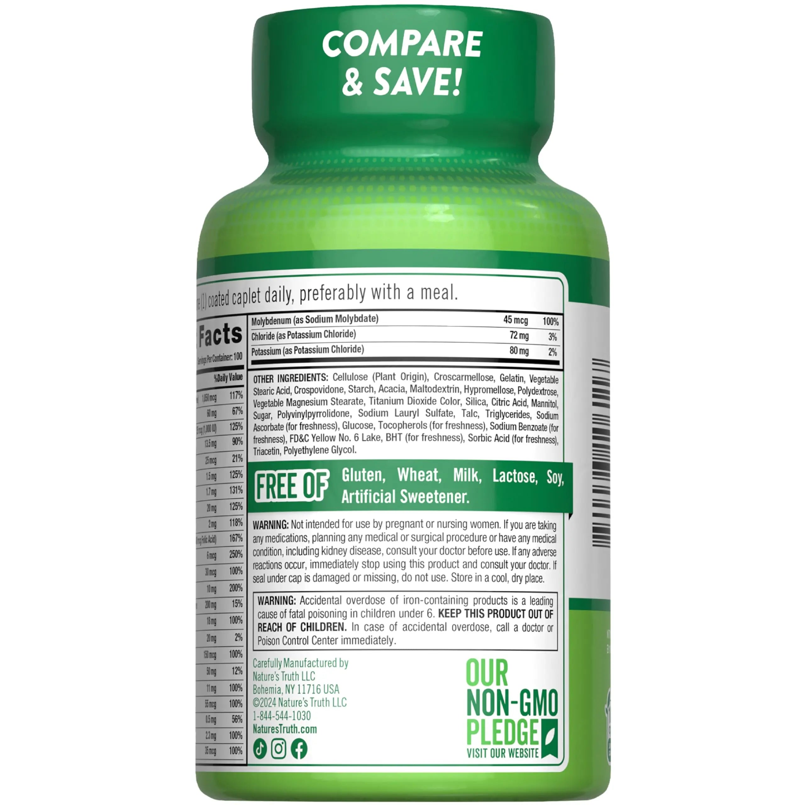 Nature's Truth Adult ABC Complete Multivitamin for Men and Women | 100 Caplets | Non-GMO & Gluten Free Nature's TruthAu supplements