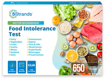 5Strands Food Intolerance Test, Accurate Hair Analysis, 658 Items Tested, at Home Food Sensitivity Test Kit for Adults & Kids, Gut Health Test, Results in 4 Days 5StrandsAu supplements