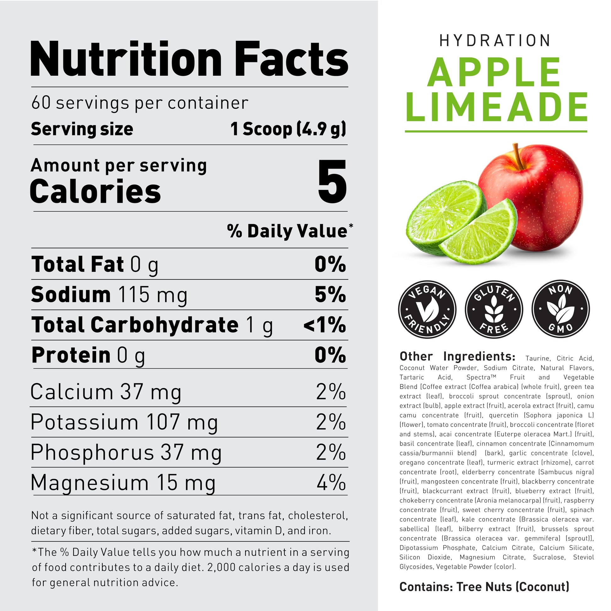 Kaged Electrolyte Hydration Powder Hydracharge Apple Limeade Sports Drink for Men and Women Pre, Post, Intra Workout Supplement 60 Servings KagedAu supplements