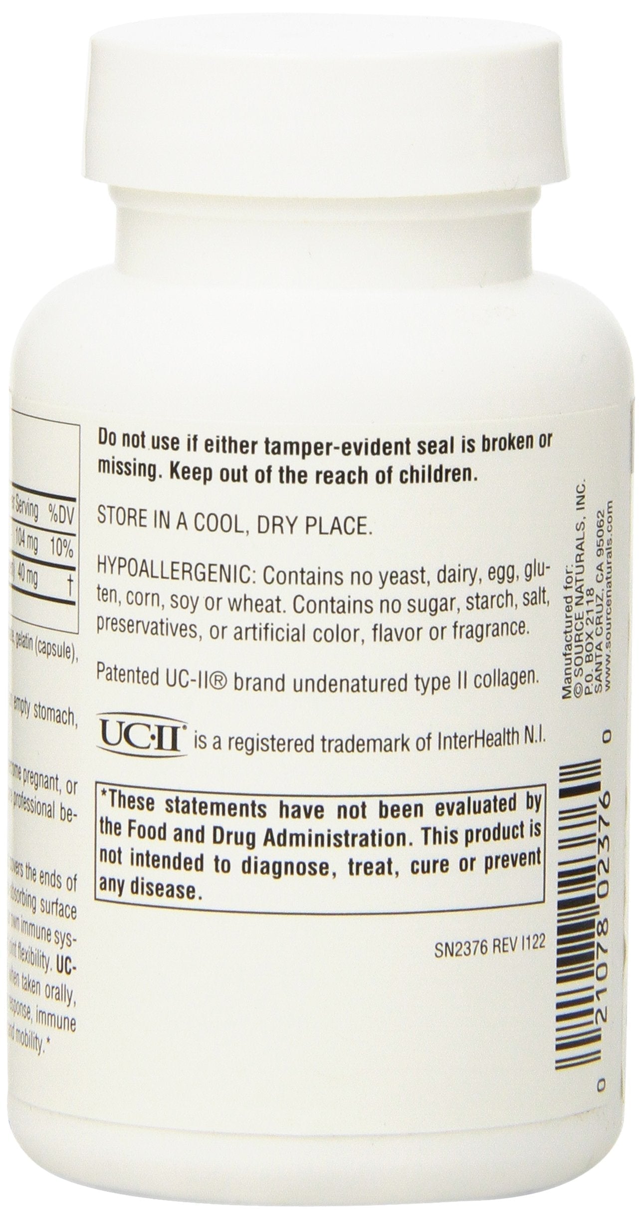 Source Naturals UC-II, Undenatured Collagen Joint Comfort Source NaturalsAu supplements