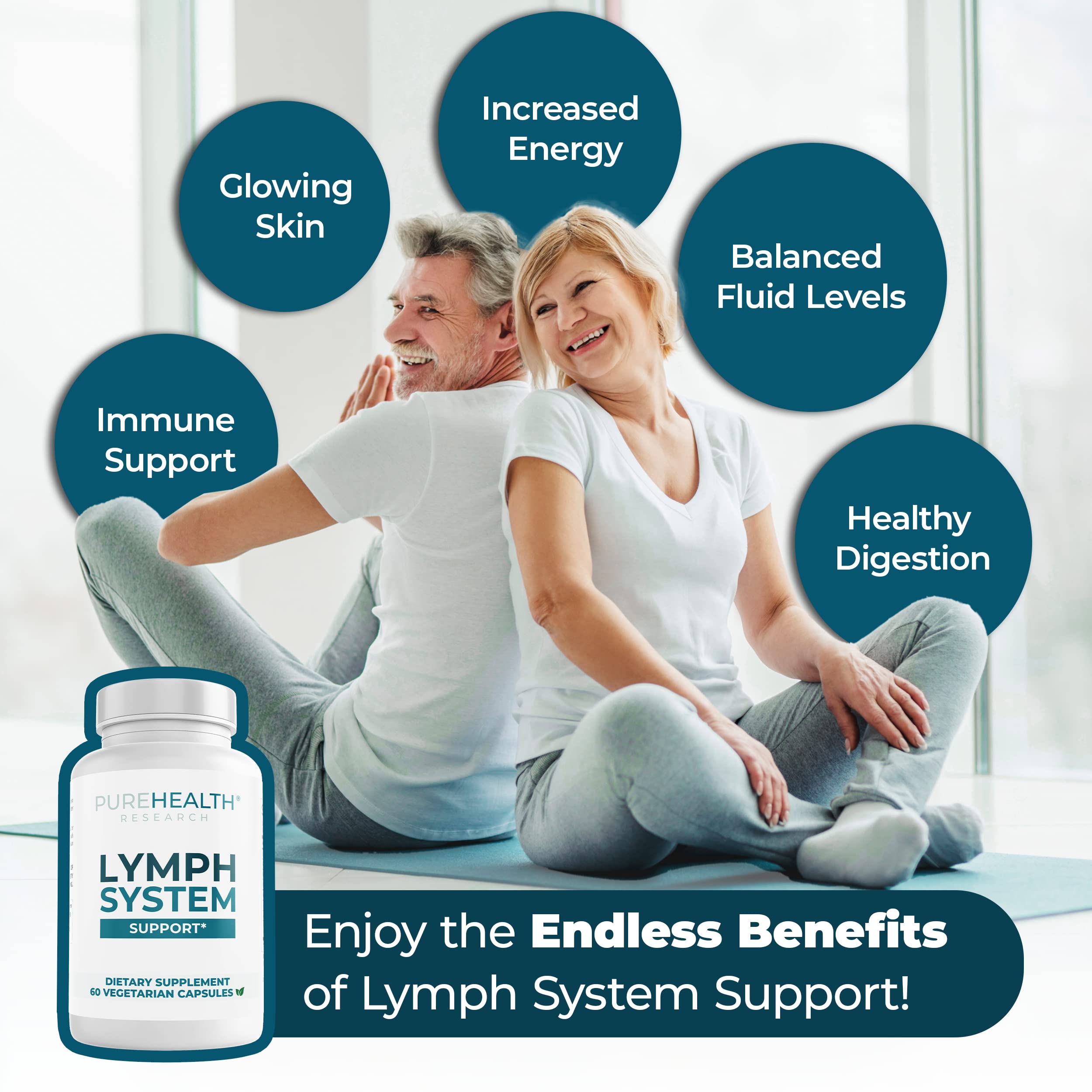 PUREHEALTH RESEARCH Lymph System Support Supplement - Lymphatic Drainage Supplement PUREHEALTH RESEARCHAu supplements