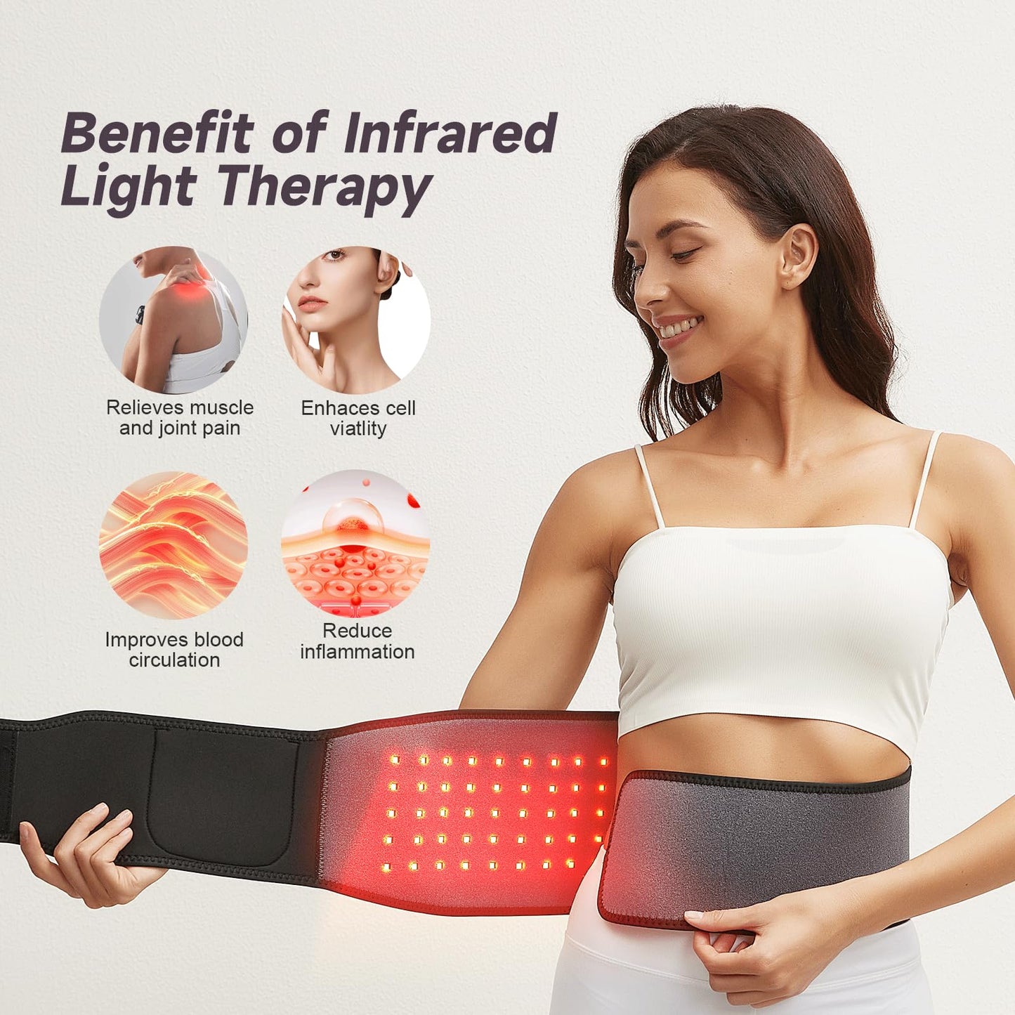 Headot Red Light Therapy Wrap Belt for Body, Men and Women Gift,100 LEDs,5Gears 9Timers HeaDotUS supplements
