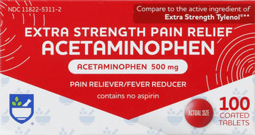 Rite Aid Extra Strength Acetaminophen Easy Tabs Tablets, 500 mg - 100 Count | Pain Reliever & Fever Reducer | Migraine Relief Products | Joint Pain Relief | Muscle Pain Relief | Menstrual Pain Relief Rite AidAu supplements