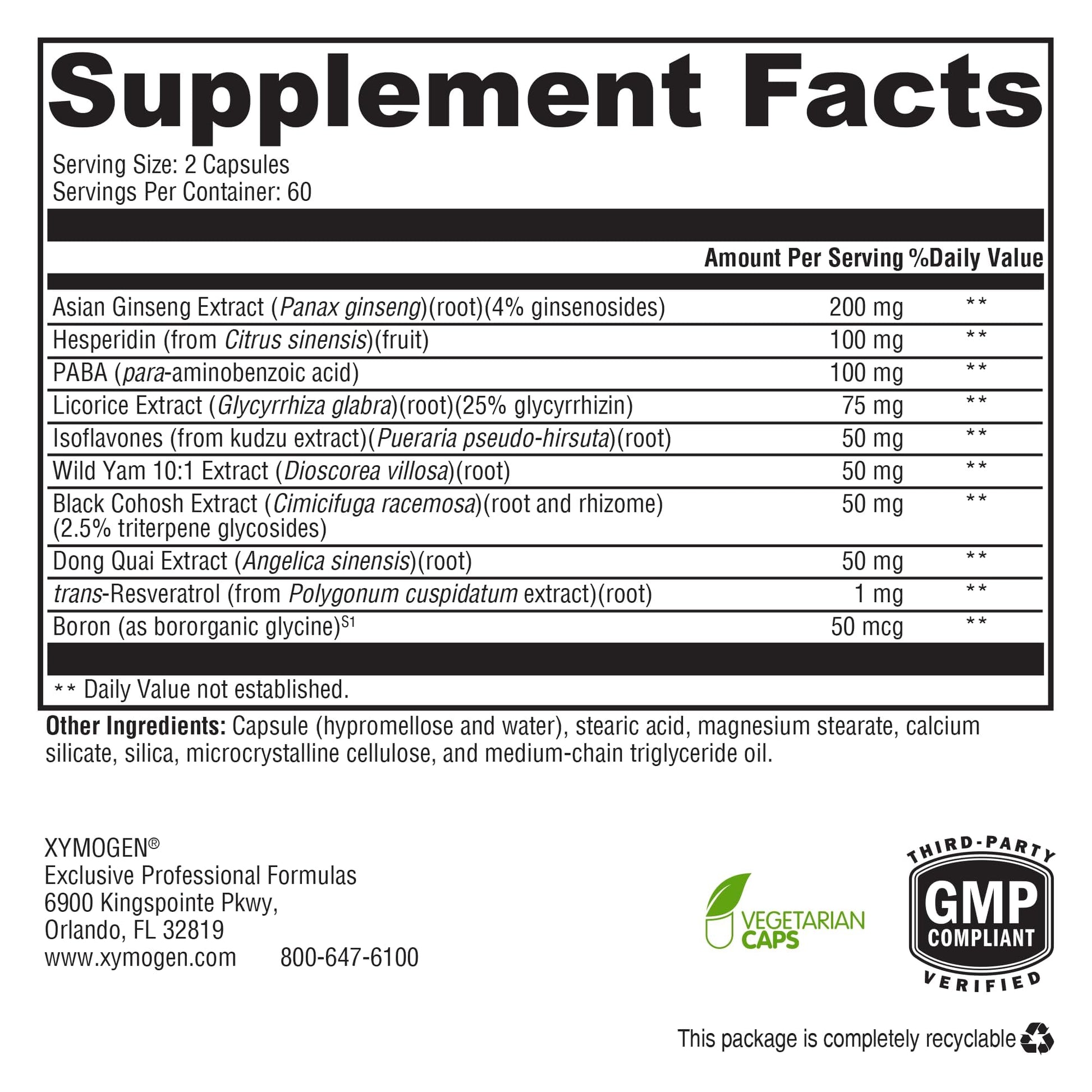 XYMOGEN Medcaps Menopause - Menopause Supplements for Women - Made with Dong Quai, Isoflavones, Ginseng Extract, Licorice Root + Black Cohosh - Gluten Free (120 Capsules) XYMOGENAu supplements