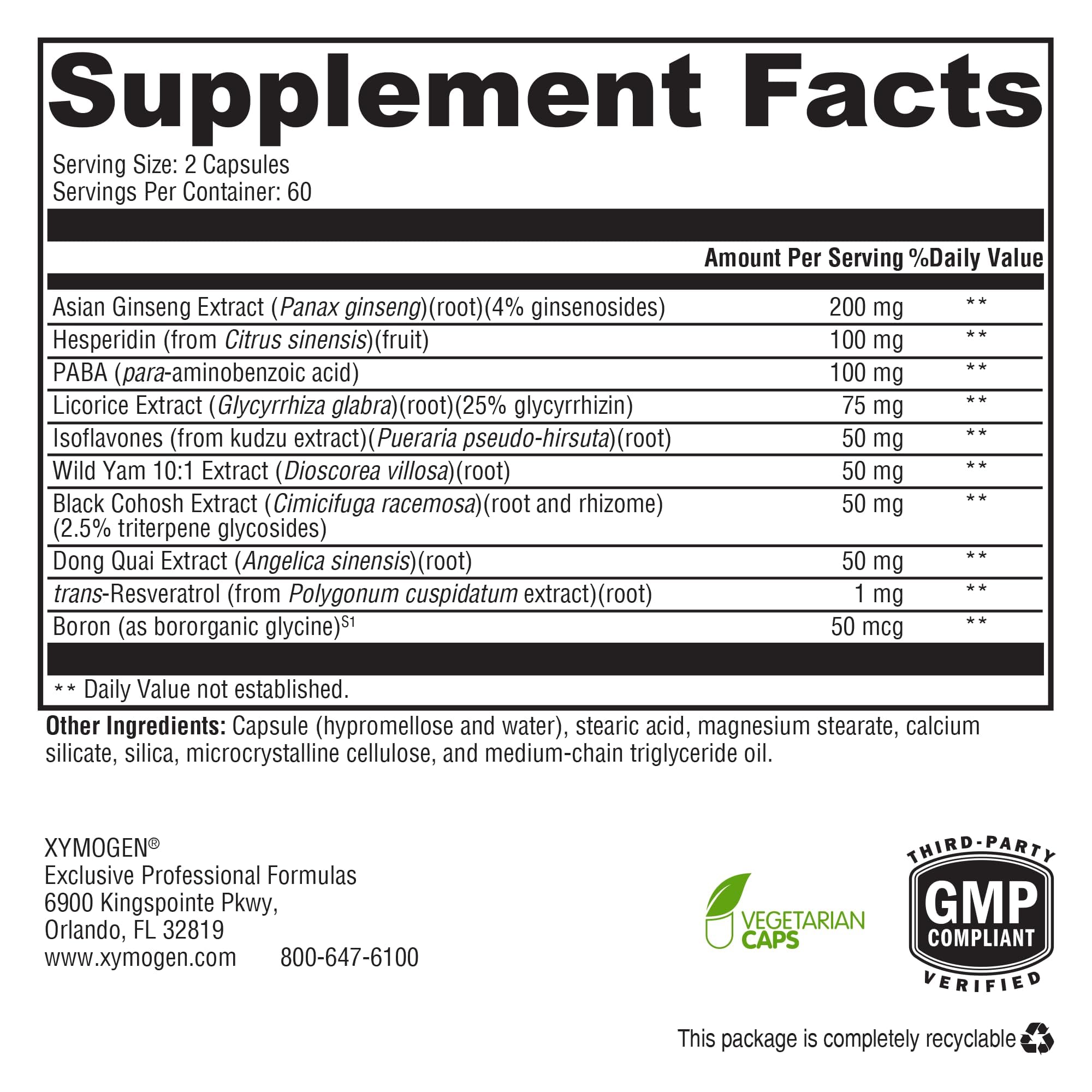 XYMOGEN Medcaps Menopause - Menopause Supplements for Women - Made with Dong Quai, Isoflavones, Ginseng Extract, Licorice Root + Black Cohosh - Gluten Free (120 Capsules) XYMOGENAu supplements