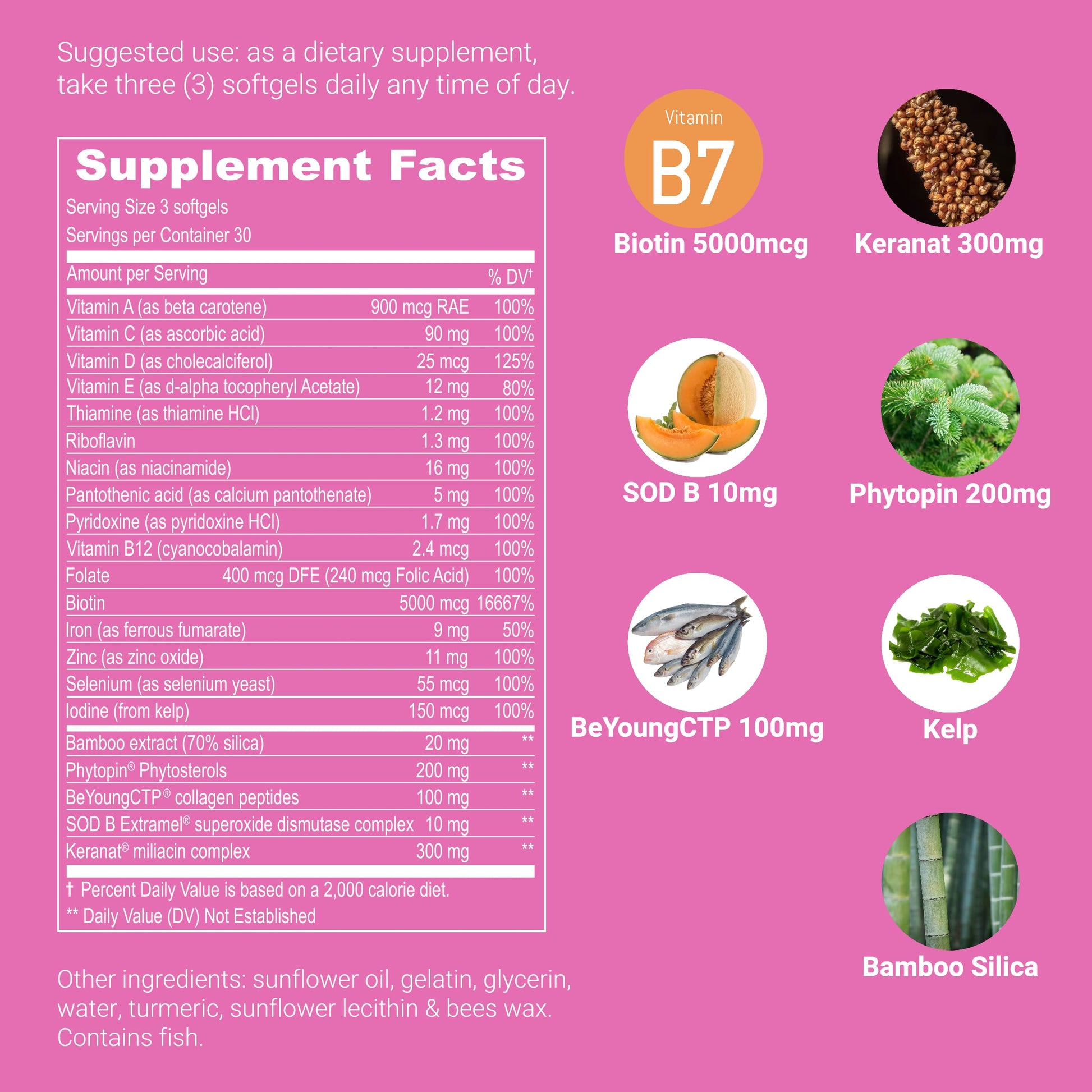 UpNourish Hair Growth Vitamins for Women - Proven Hair Supplement with KERANAT, DHT Blocker PHYTOPIN, Biotin 5000 mcg & SOD, Hair Vitamins for Faster Hair Growth, Hair Loss & Thinning Hair - 90 ct UpNourishAu supplements