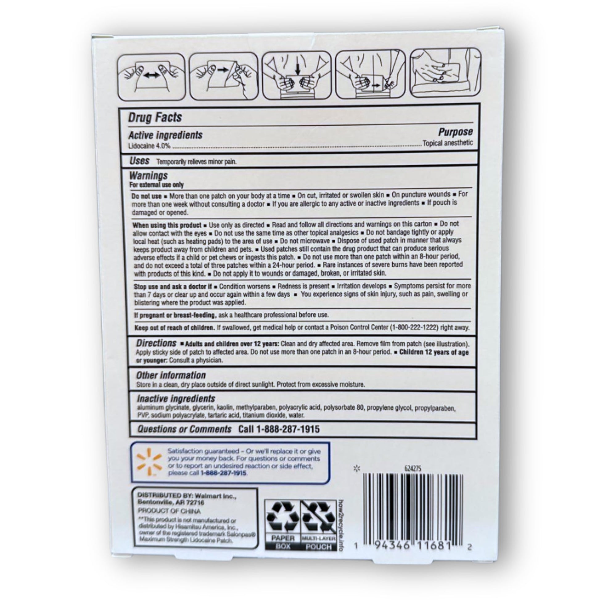 Topical anesthetic 4% Patch- 6 Count (Pack of 1), Boxed By Fusion Shop Store FUSION SHOP STORE Smart choices, meaningful life!Au supplements