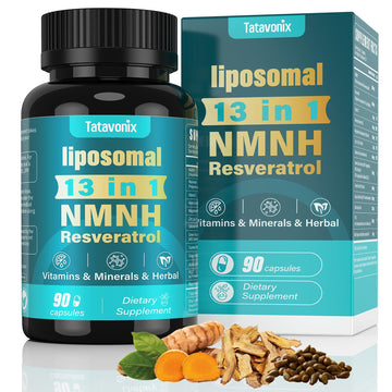 NMNH (Dihydronicotinamide Mononucleotide) 1000mg per Serving - NMN Alternative with Liposomal NAD+, Resveratrol & PQQ| Non-GMO, Gluten-Free | Supports Energy, Focus & Healthy Aging | 90 Capsules TatavonixAu supplements