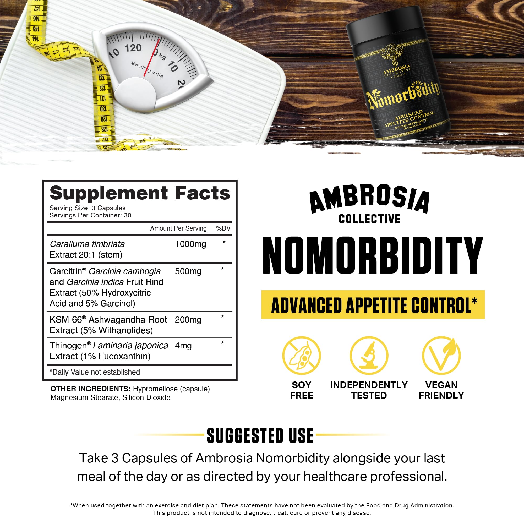 Ambrosia Nomorbidity Advanced Appetite Control & Hunger Management Formula AmbrosiaAu supplements