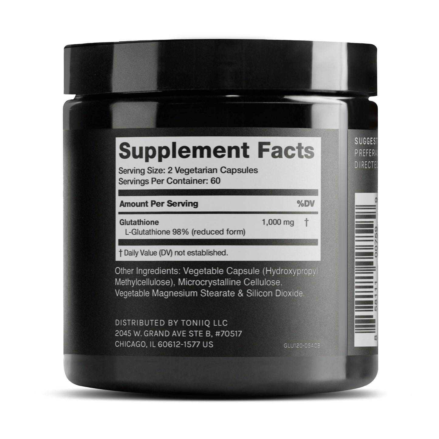 Toniiq Ultra High Strength Glutathione Capsules - 1000mg Concentrated Formula - 98%+ Highly Purified and Bioavailable - Non-GMO Fermentation ToniiqUS supplements