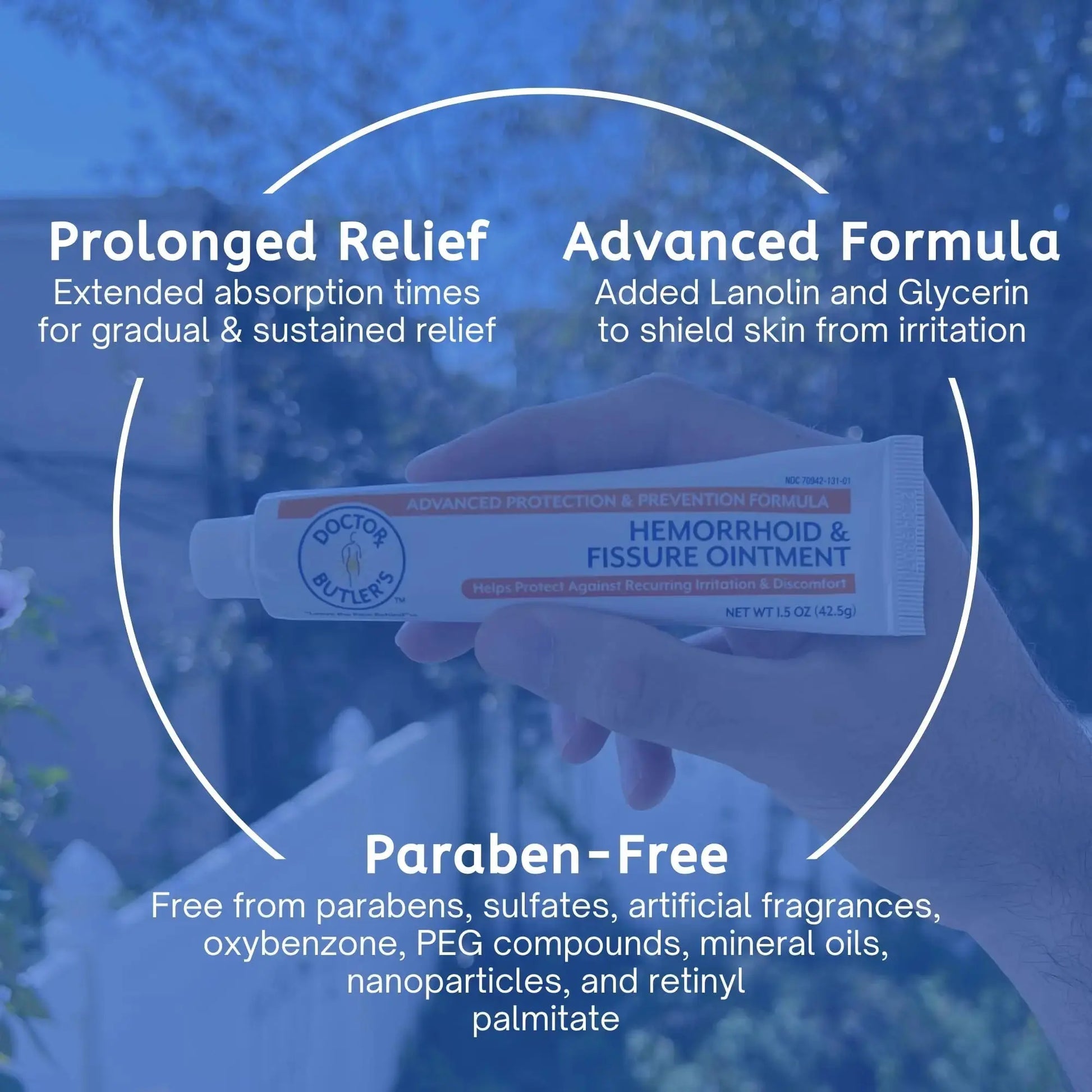 Doctor Butler's Advanced Hemorrhoid & Fissure Ointment – Lidocaine Hemorrhoid Treatment and Fissure Treatment Extra Strength Formula, Heals and Provides Fast Pain and Itch Relief* (1.5 oz.) Doctor Butler'sAu supplements