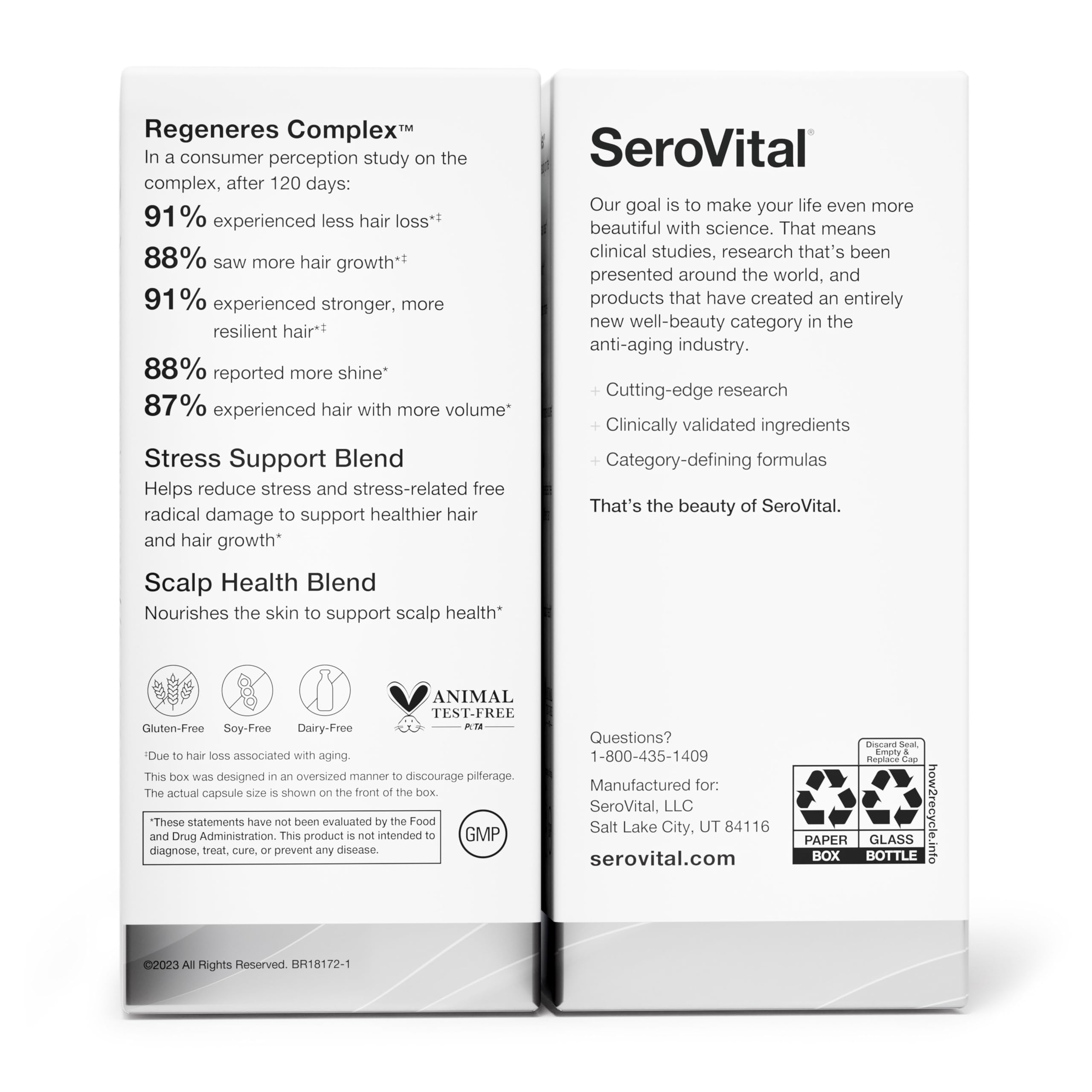 SeroVital Hair Regeneres Advanced, 90 Capsules, 30-Day Supply SerovitalAu supplements