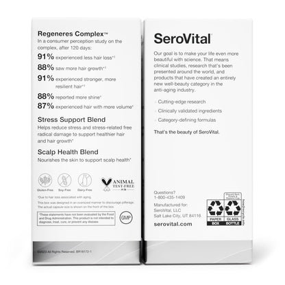 SeroVital Hair Regeneres Advanced, 90 Capsules, 30-Day Supply SerovitalUS supplements