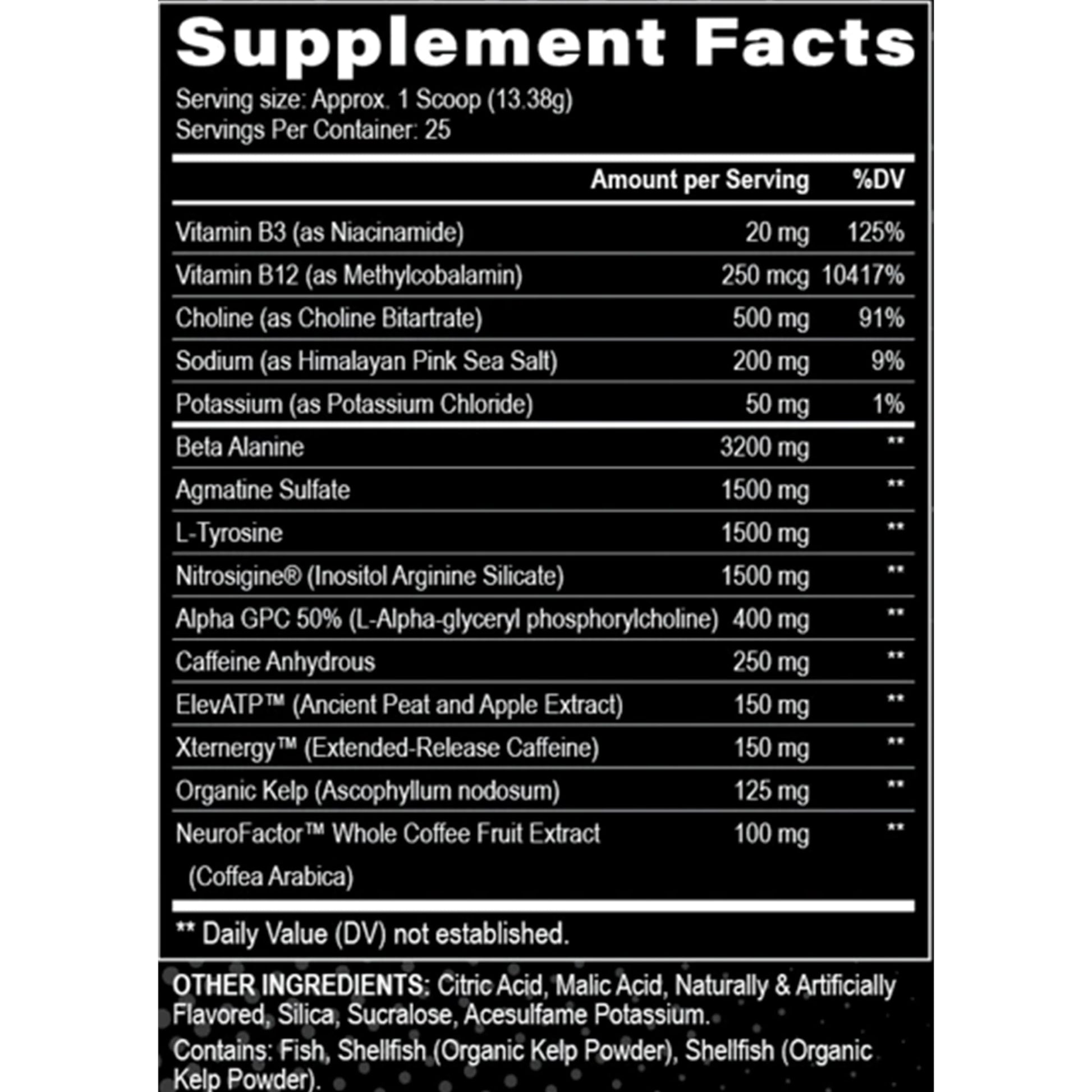 Black Magic Supply Villain High-Stim Nootropic Pre-Workout - Beta-Alanine, L-Tyrosine Black Magic SupplyAu supplements