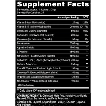 Black Magic Supply Villain High-Stim Nootropic Pre-Workout - Beta-Alanine, L-Tyrosine Black Magic SupplyUS supplements