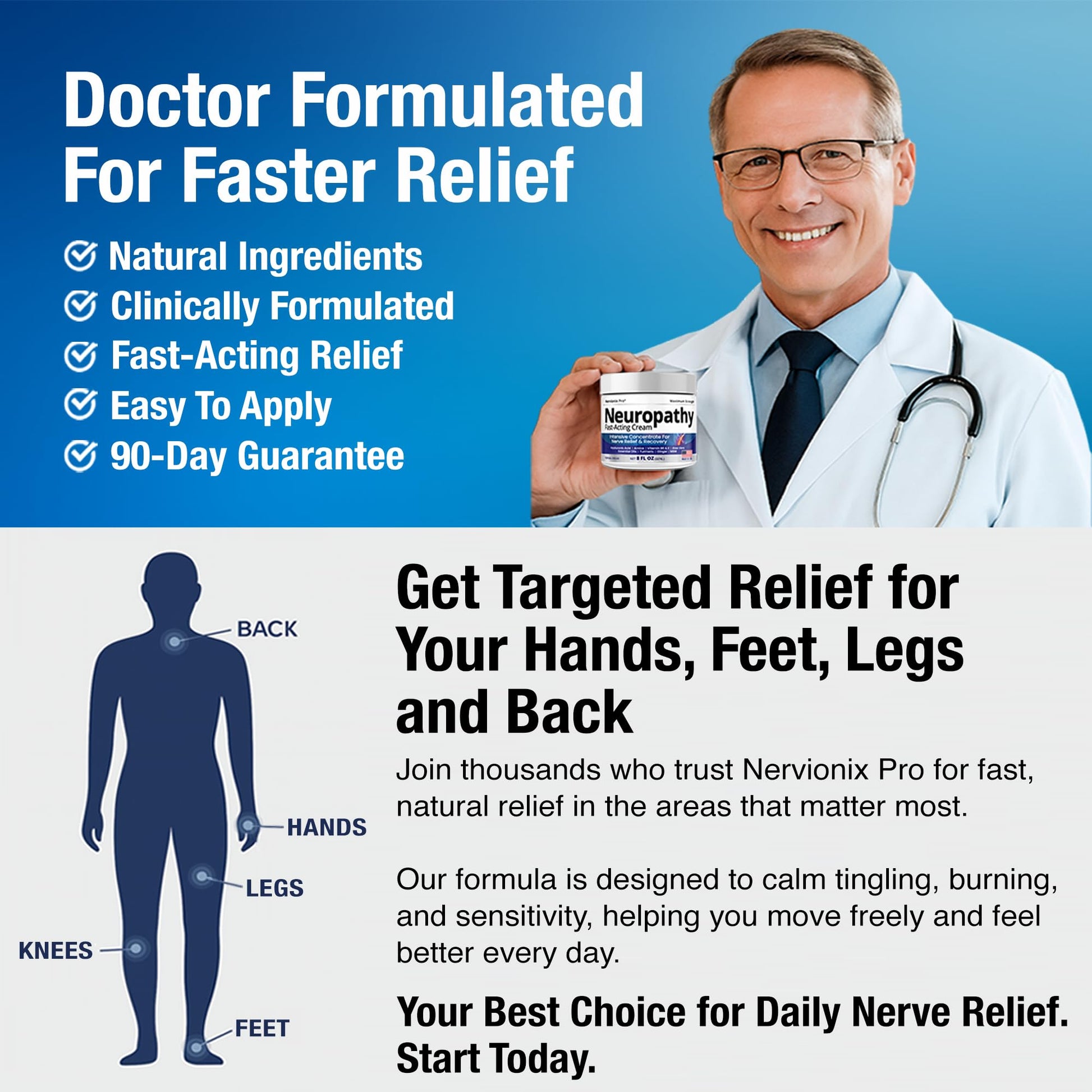 Neuropathy Nerve Relief Cream – Extra Large 8 oz – Maximum Strength for Feet Hands Legs Toes Back – Natural Ingredients Arnica Aloe Vera MSM Vitamins – Fast-Acting Soothing Relief – Super Value 8 oz NuturnaAu supplements