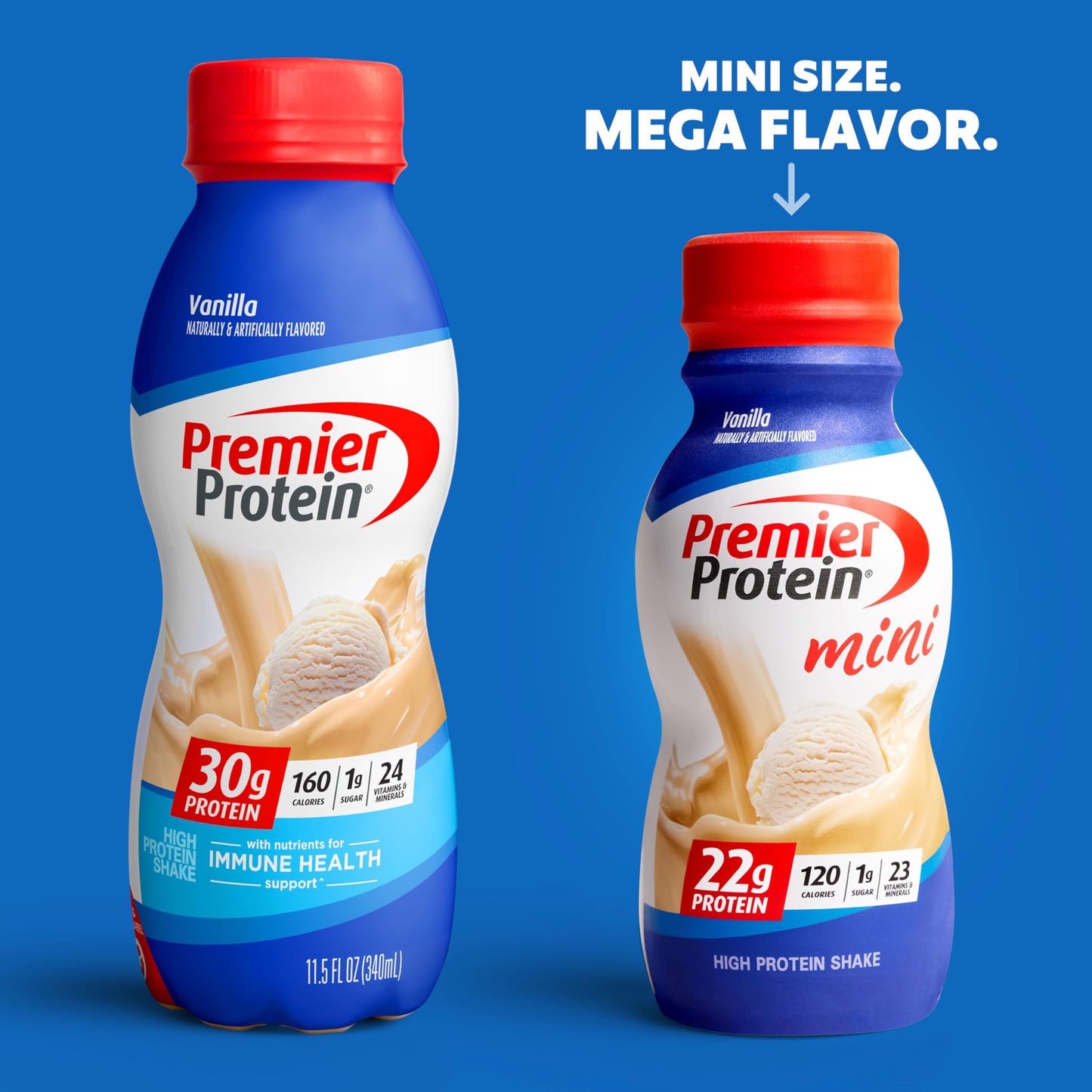 Premier Protein Shake MINIs, Vanilla, 22g Protein, 120 Calories, 1g Sugar, 8.75fl oz Premier ProteinUS supplements