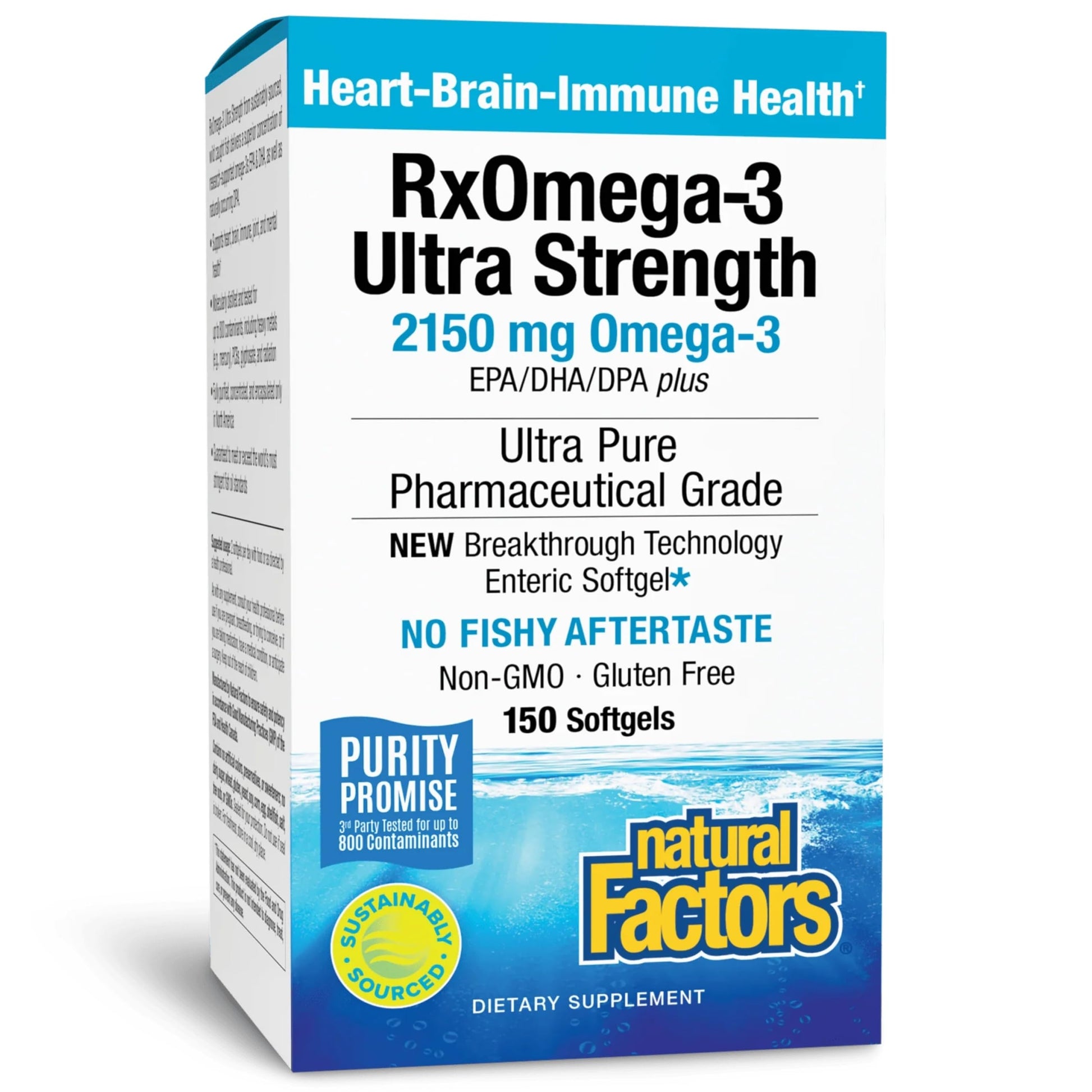Natural Factors RxOmega-3 Ultra Strength - Brain & Heart Health Support - Eye Health Supplement with EPA & DHA - Supplement with Omega-3 Fatty Acids - 150 Softgels (75 Servings) Natural FactorsAu supplements