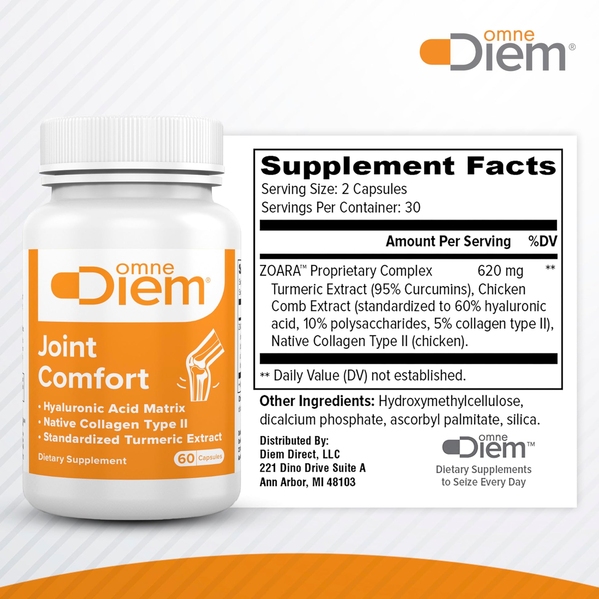 OmneDiem Joint Comfort with ZOARA, 60 Capsules – Dietary Supplement for Comprehensive Joint Care & Comfort Omne DiemAu supplements