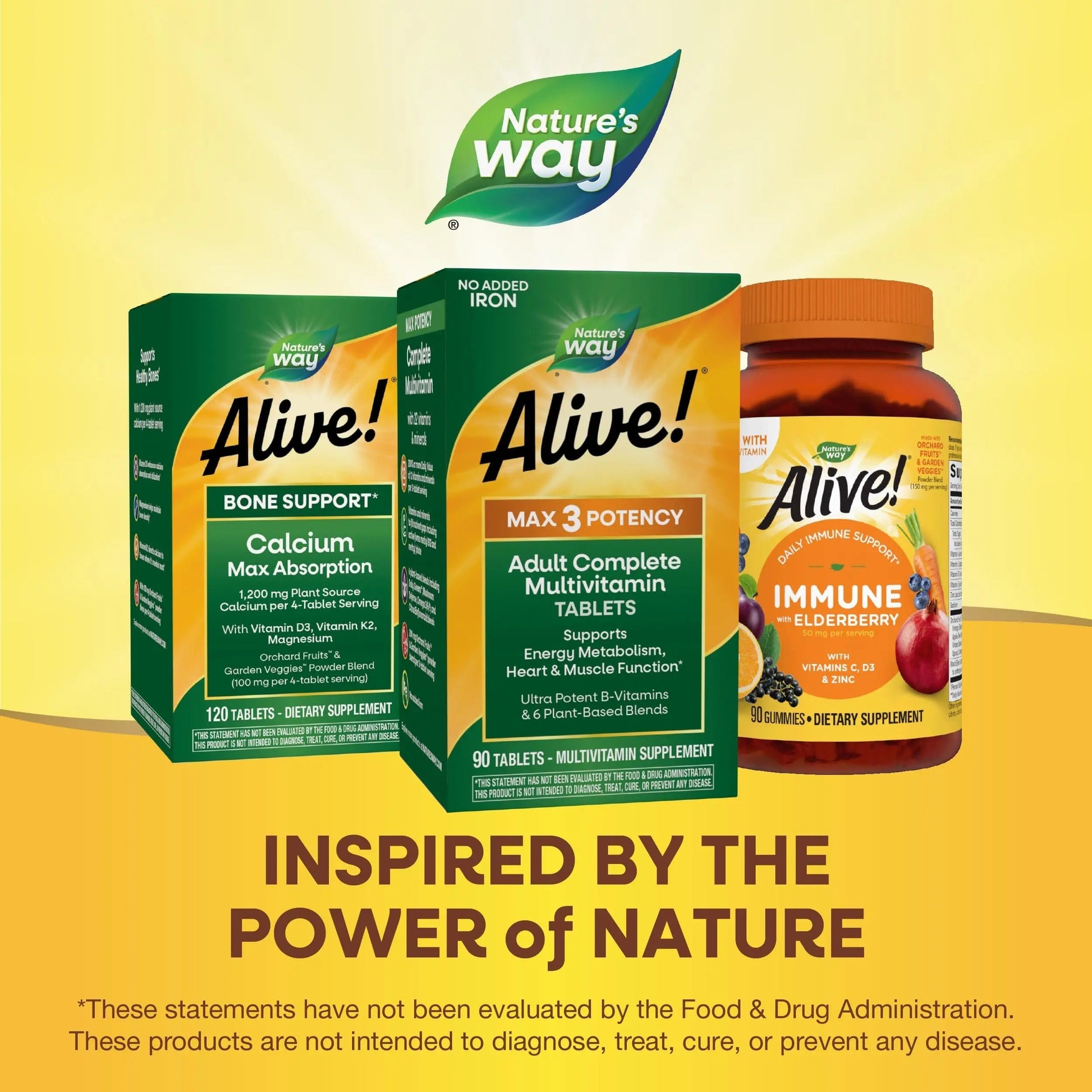 Nature's Way Alive! Max3 Potency Adult Complete Multivitamin, High Potency B-Vitamins to Support Energy Metabolism Nature's WayAu supplements