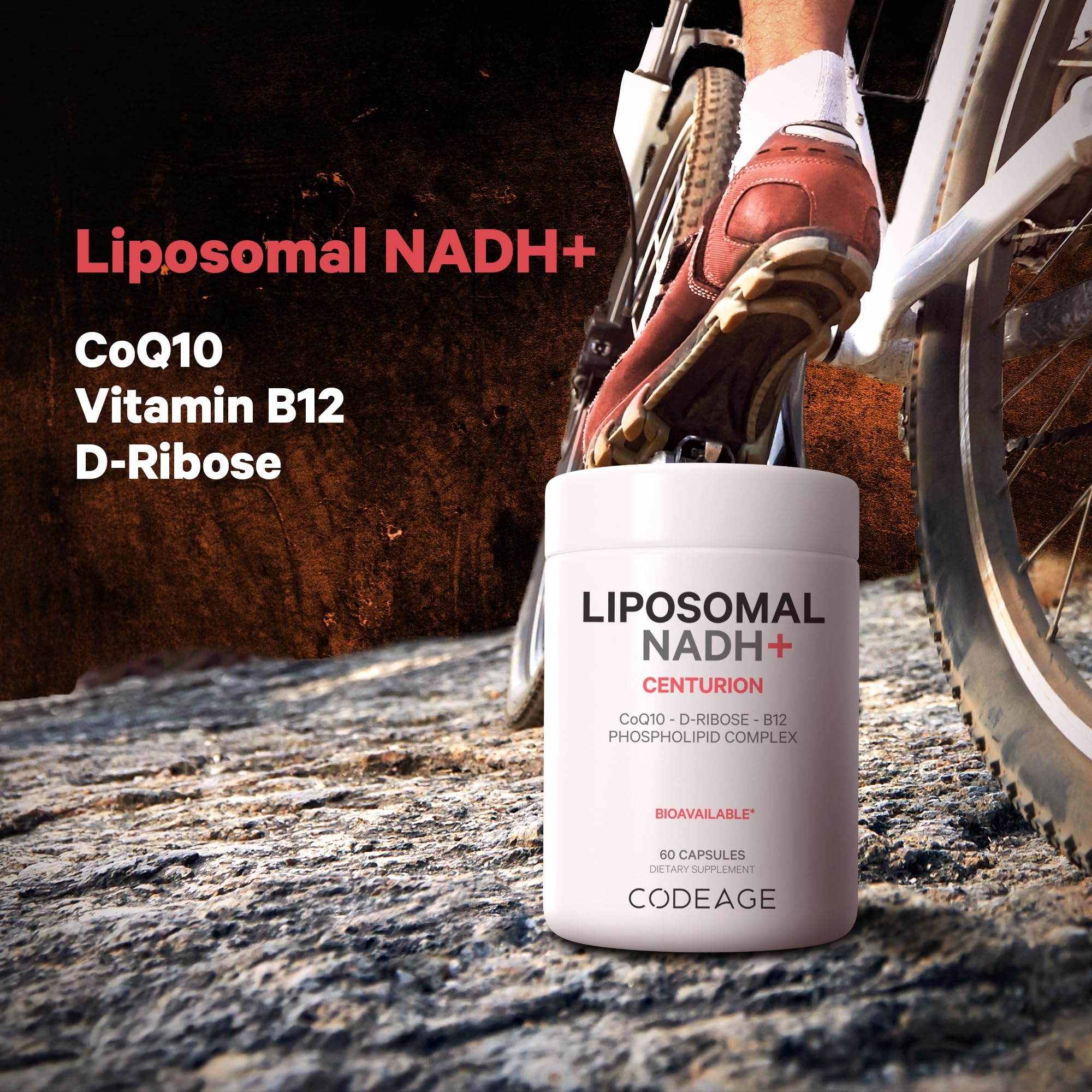 Codeage Liposomal NADH+ Supplement - CoQ10 - Vitamin B12 - D-Ribose Bioenergy CodeageUS supplements
