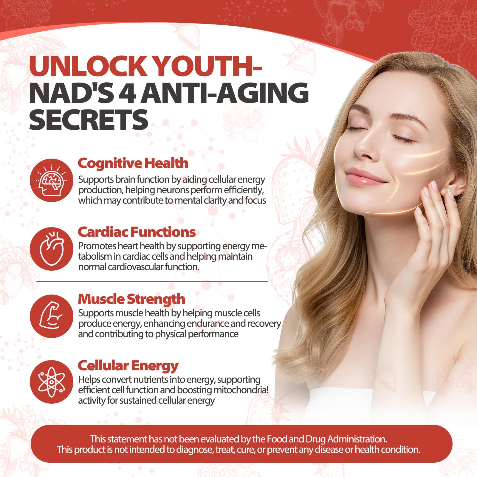 Zooone NAD+ Liquid Supplement 1000mg, Nicotinamide Riboside & Resveratrol, Extra Strength Berry Flavor Drink Mix for Energy, Focus & Anti-Aging -30 Pack ZoooneAu supplements
