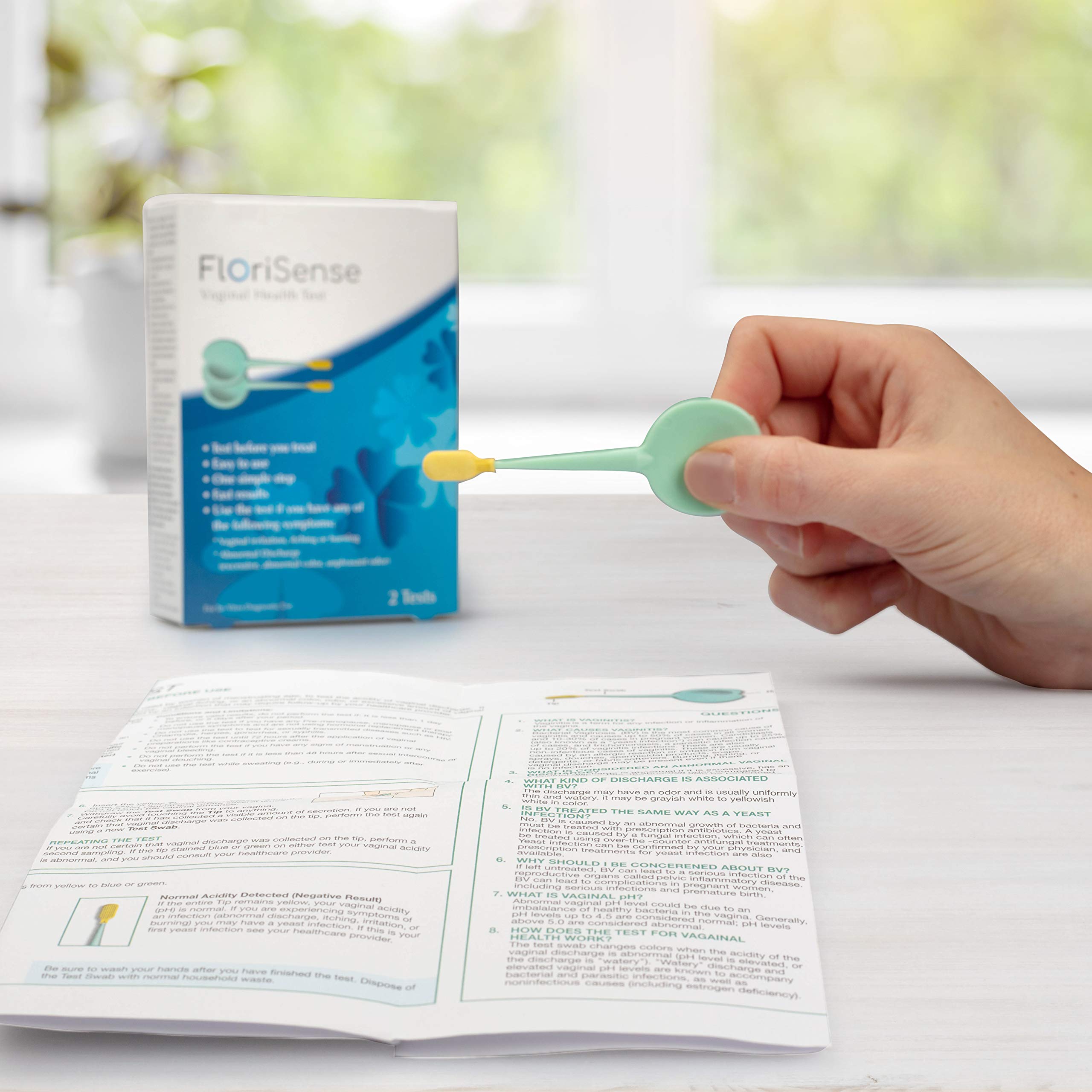 FloriSense Vaginal Health pH Test Kit - OTC Vaginal Acidity Test - Bacterial Vaginosis and Yeast Infections - 2 Swabs, Detect Feminine Imbalance - Before You Treat, Easy to Read Results in Seconds FloriSenseAu supplements