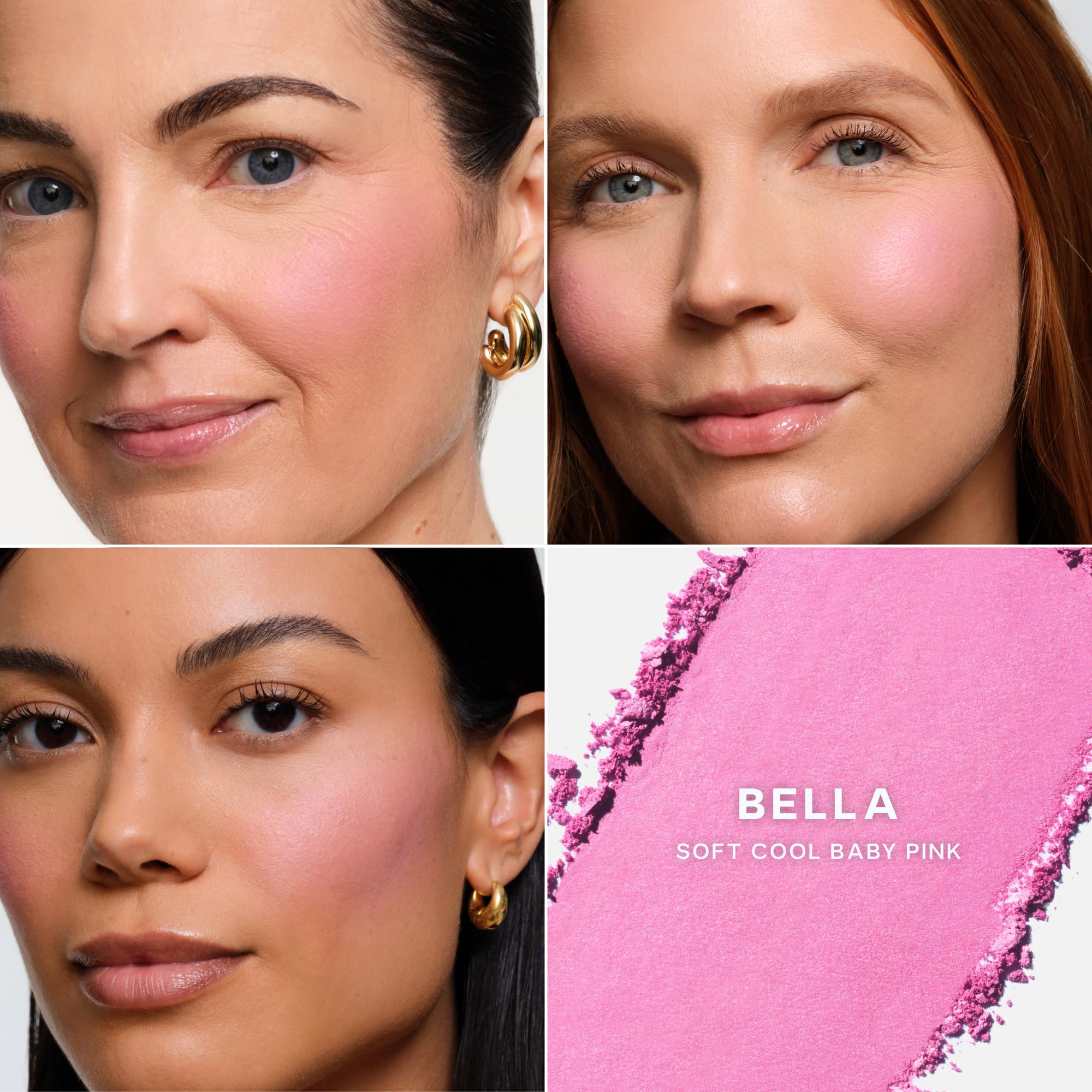Saie Blush & Brush Duo - SuperSuede Baked Blush in Bella (.01 oz) & Powder Blush Brush - Talc-Free, Moisturizing Blush with Vegan, Fluffy Brush for Seamless Application SaieAu supplements
