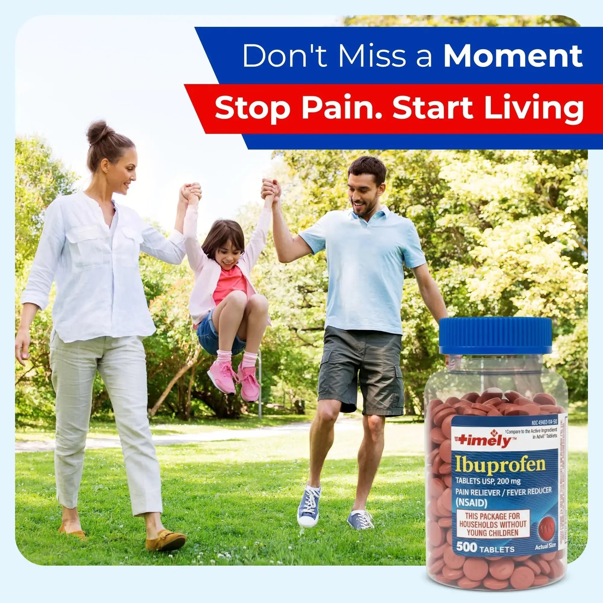 TIME-Cap Labs 500 Tablets Ibuprofen 200mg Coated - Pain Reliever & Fever Reducer (NSAID) for Adults, Helps with Headache, Back Pain, Muscle Aches, Toothaches, Menstrual Cramps & Minor Arthritis Pain TIME-CAP LABS, INC.Au supplements
